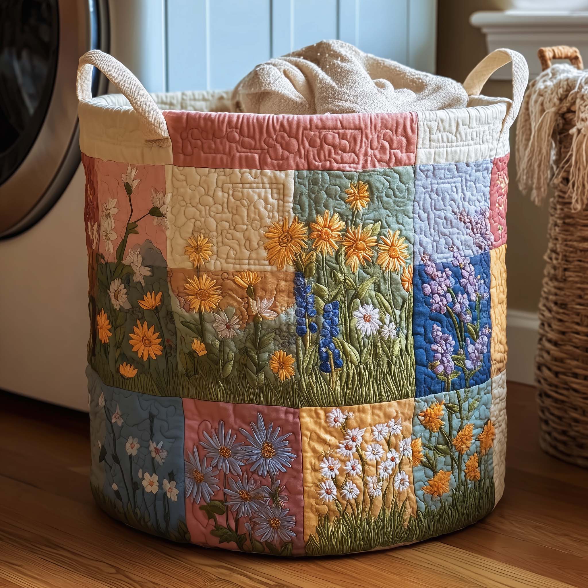 Blossom Mood Quilted Laundry Basket GFTOMA8099