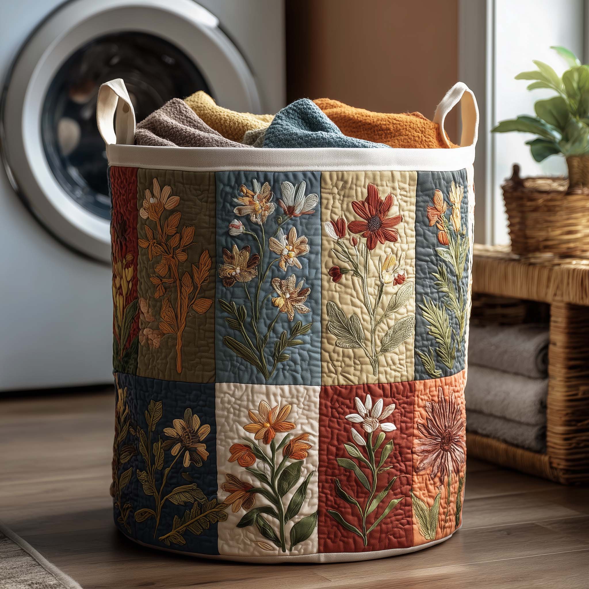 Blossom Mood Quilted Laundry Basket GFTOMA8100