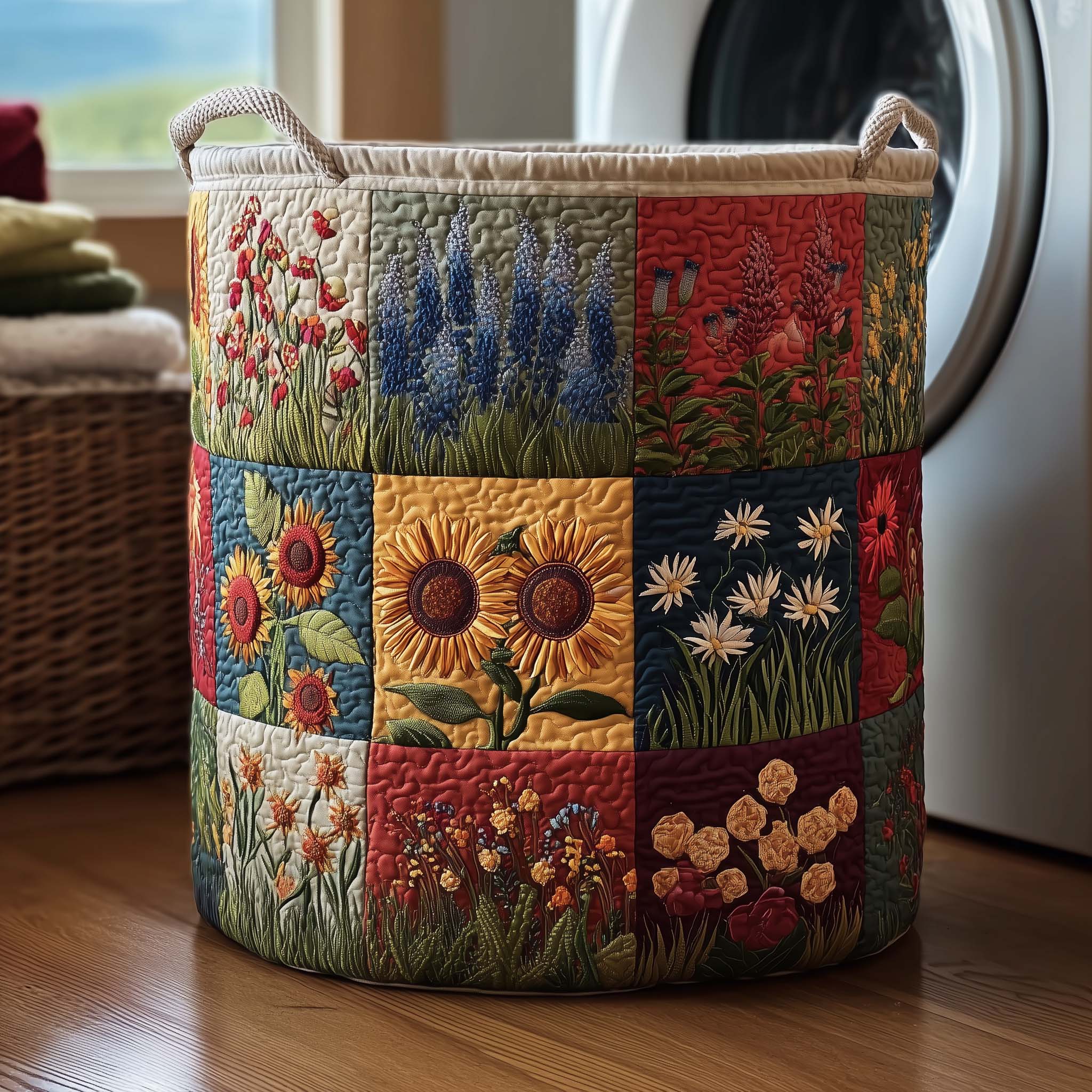 Blossom Mood Quilted Laundry Basket GFTOMA8101