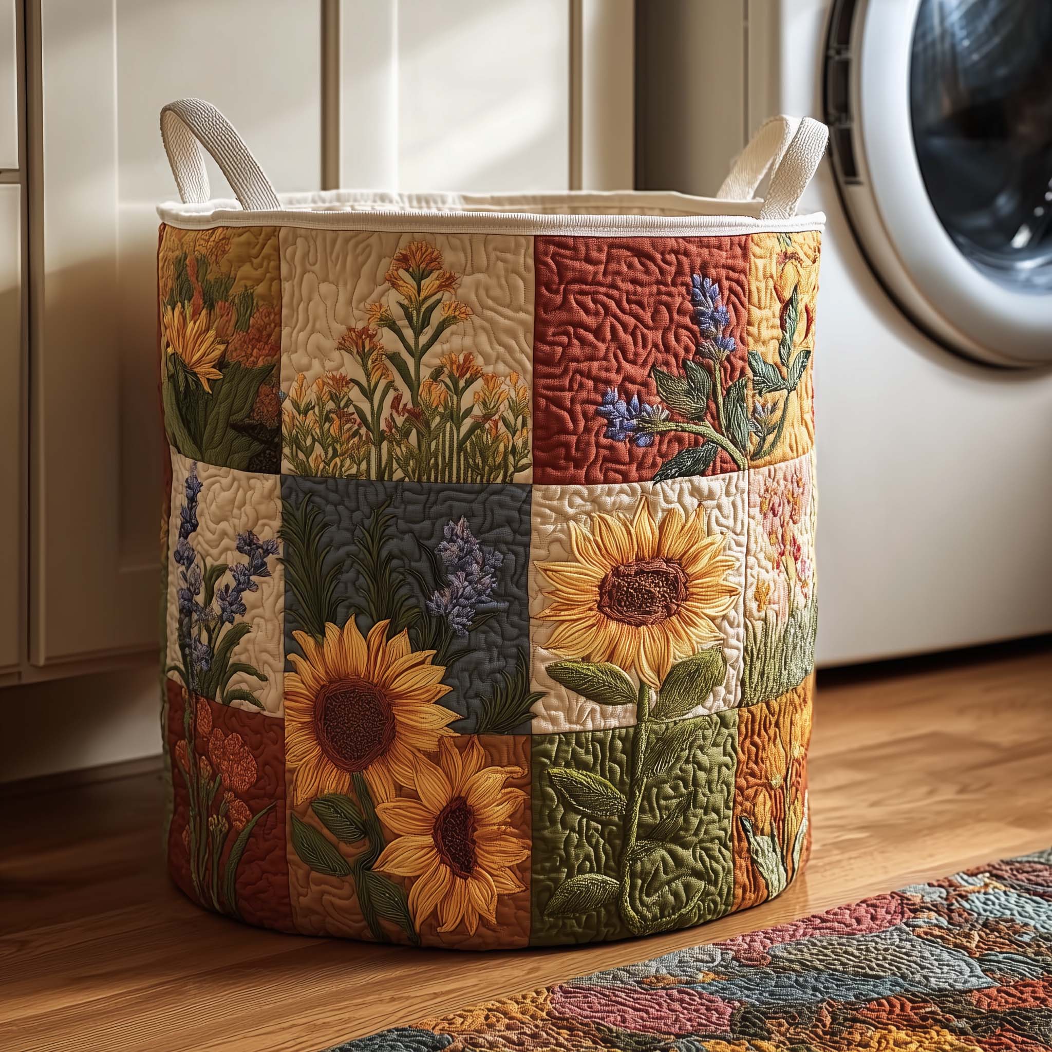 Blossom Mood Quilted Laundry Basket GFTOMA8102