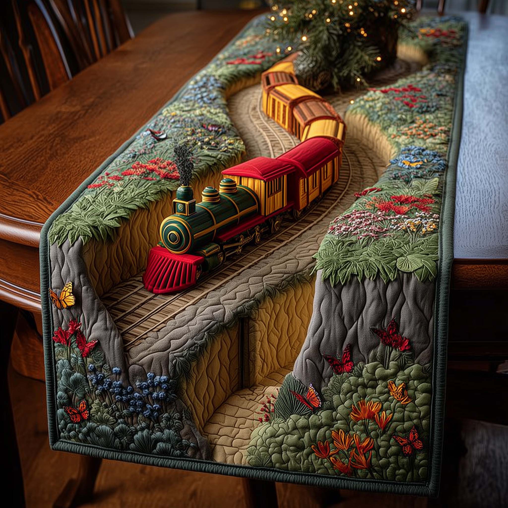 Railway Journey Quilted Table Runner GFTOMA8134