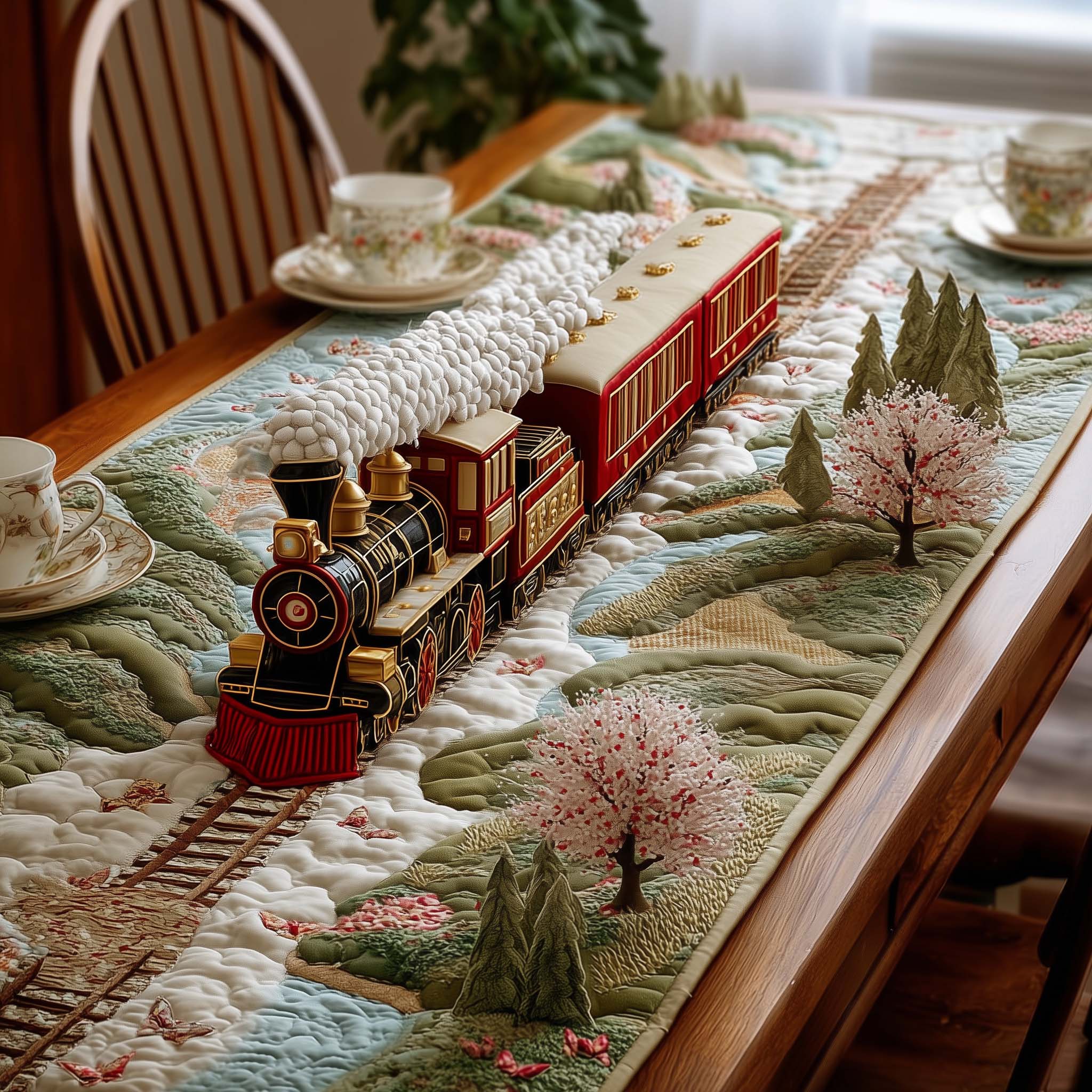 Railway Journey Quilted Table Runner GFTOMA8135