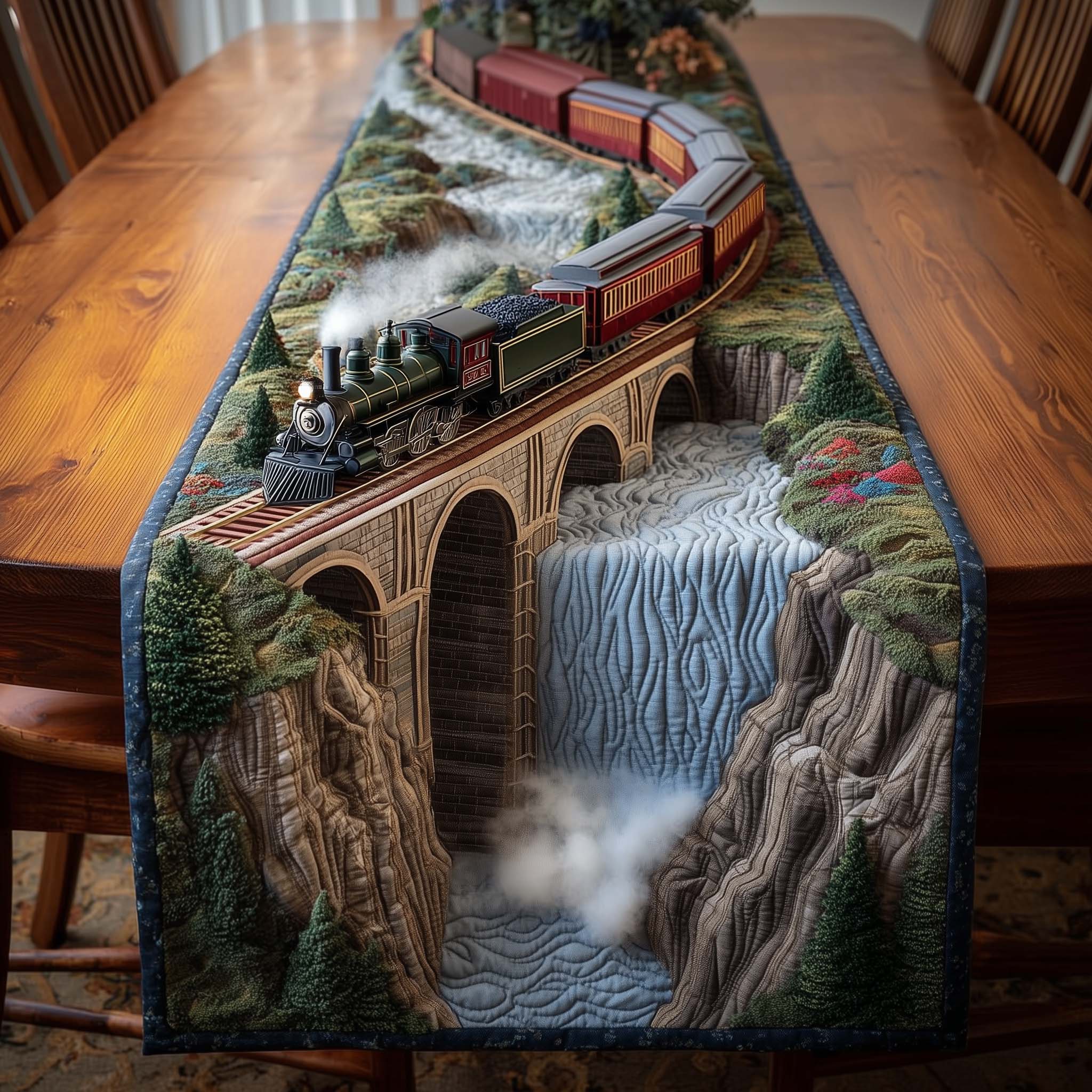 Railway Journey Quilted Table Runner GFTOMA8137
