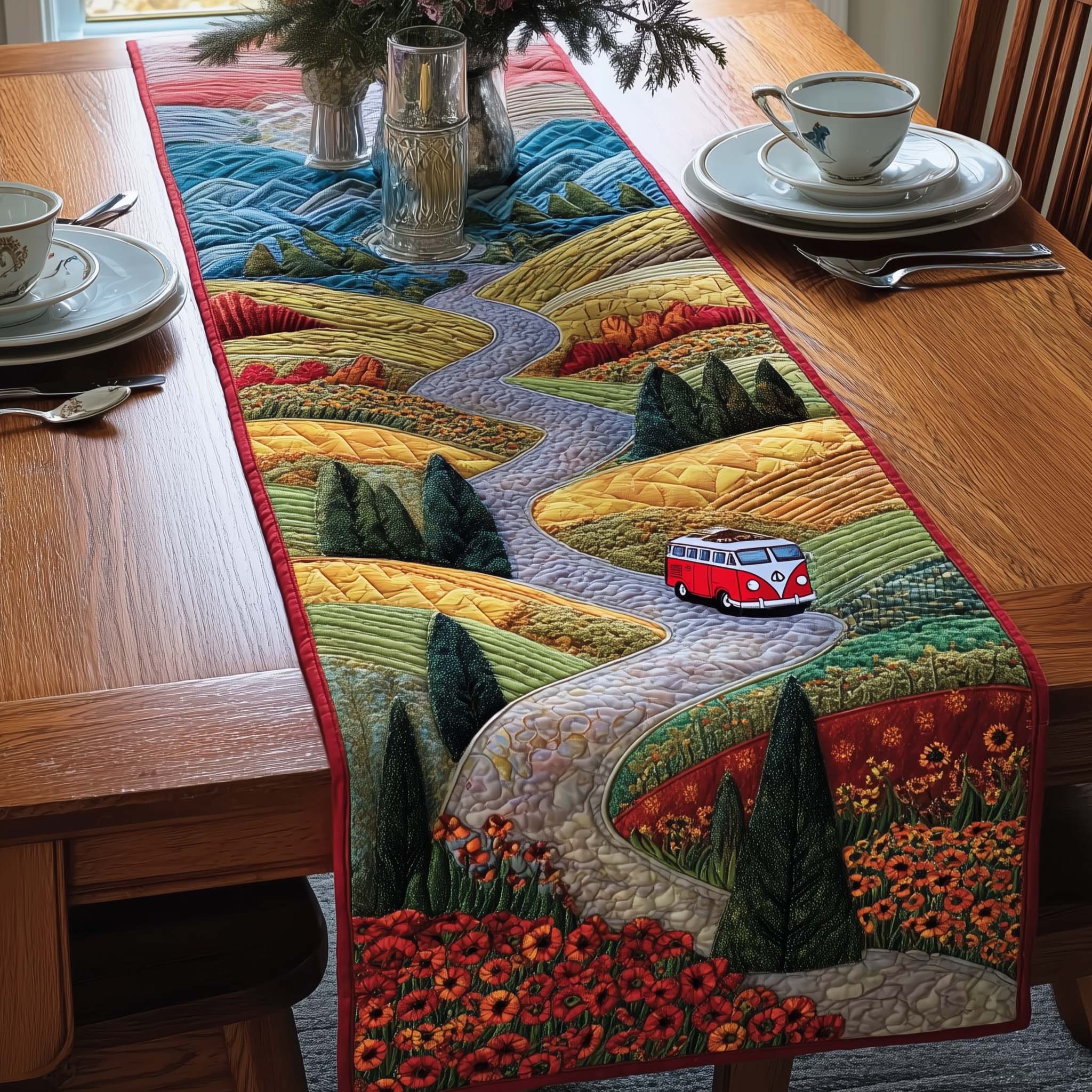 Blossom Path Quilted Table Runner GFTOMA8140