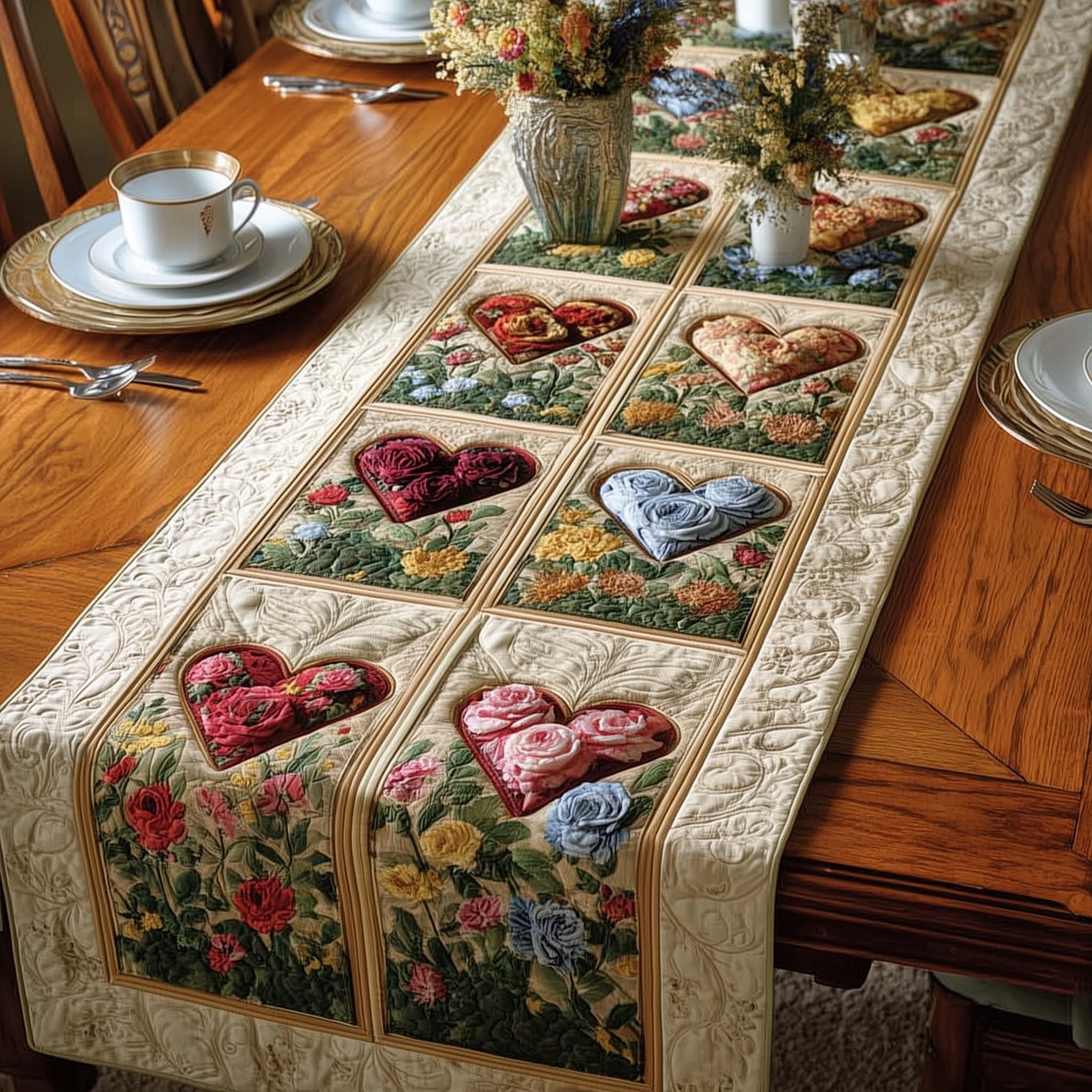 Blossom Path Quilted Table Runner GFTOMA8141