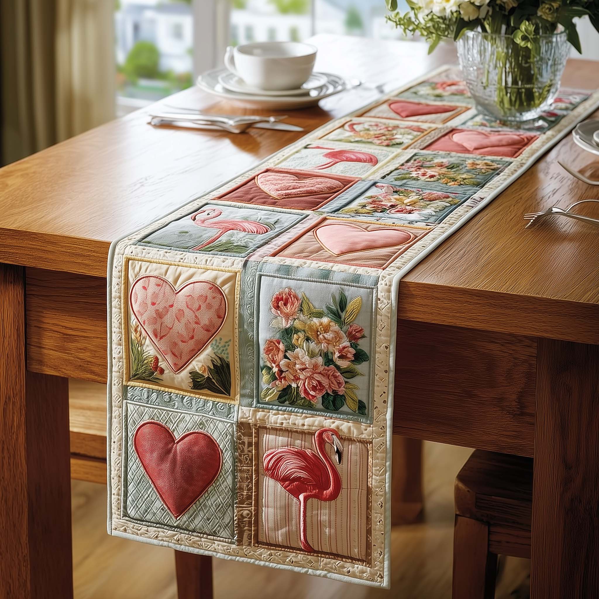 Flamingo Bliss Quilted Table Runner GFTOMA8169