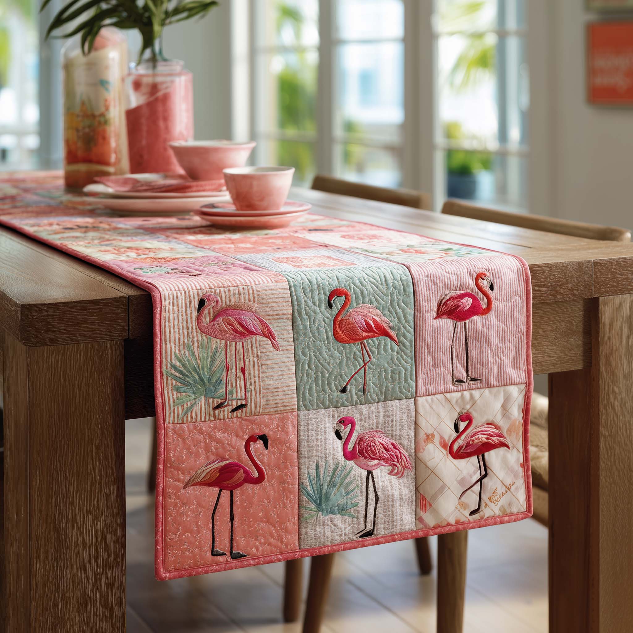 Flamingo Bliss Quilted Table Runner GFTOMA8171