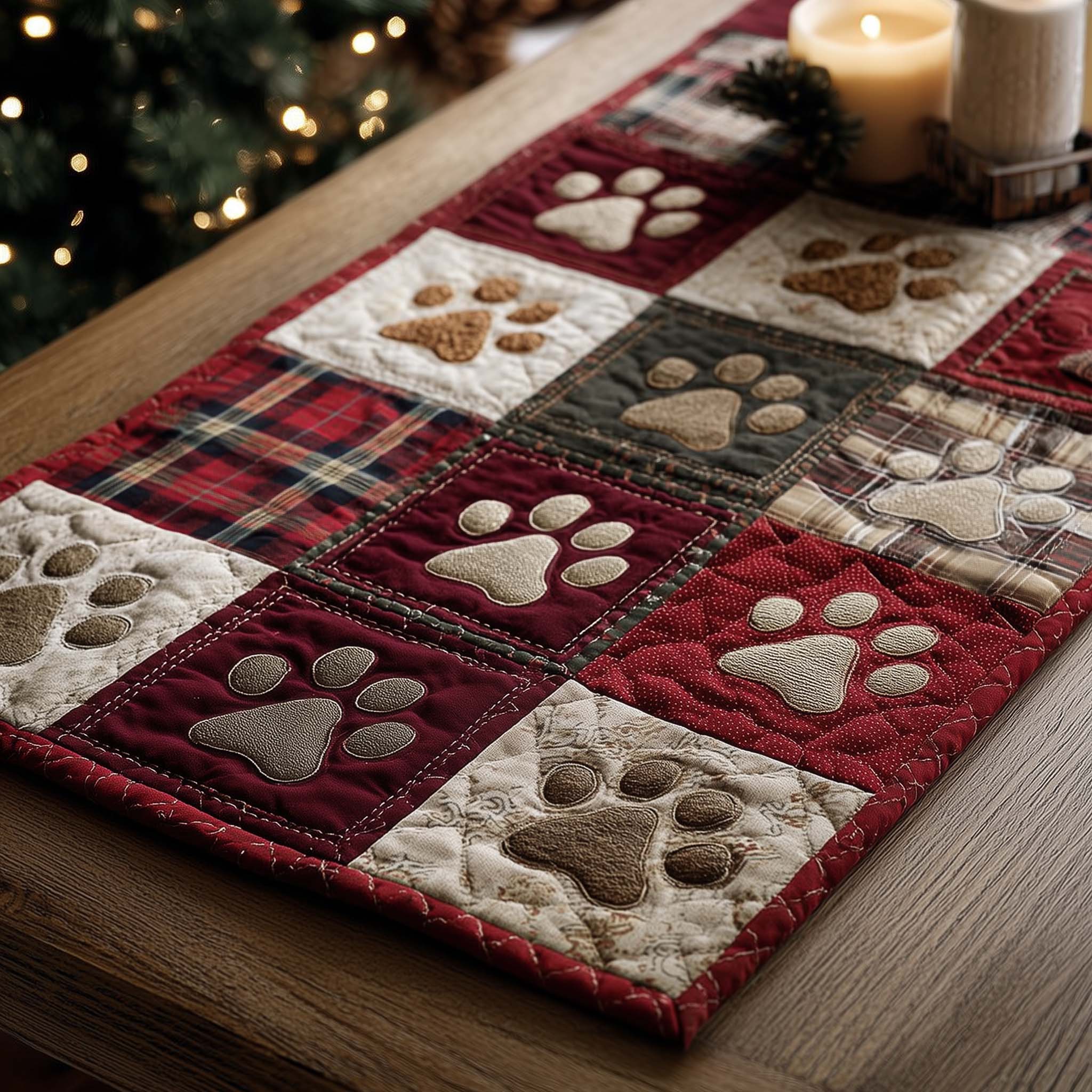 Paw Path Quilted Table Runner GFTOMA8175