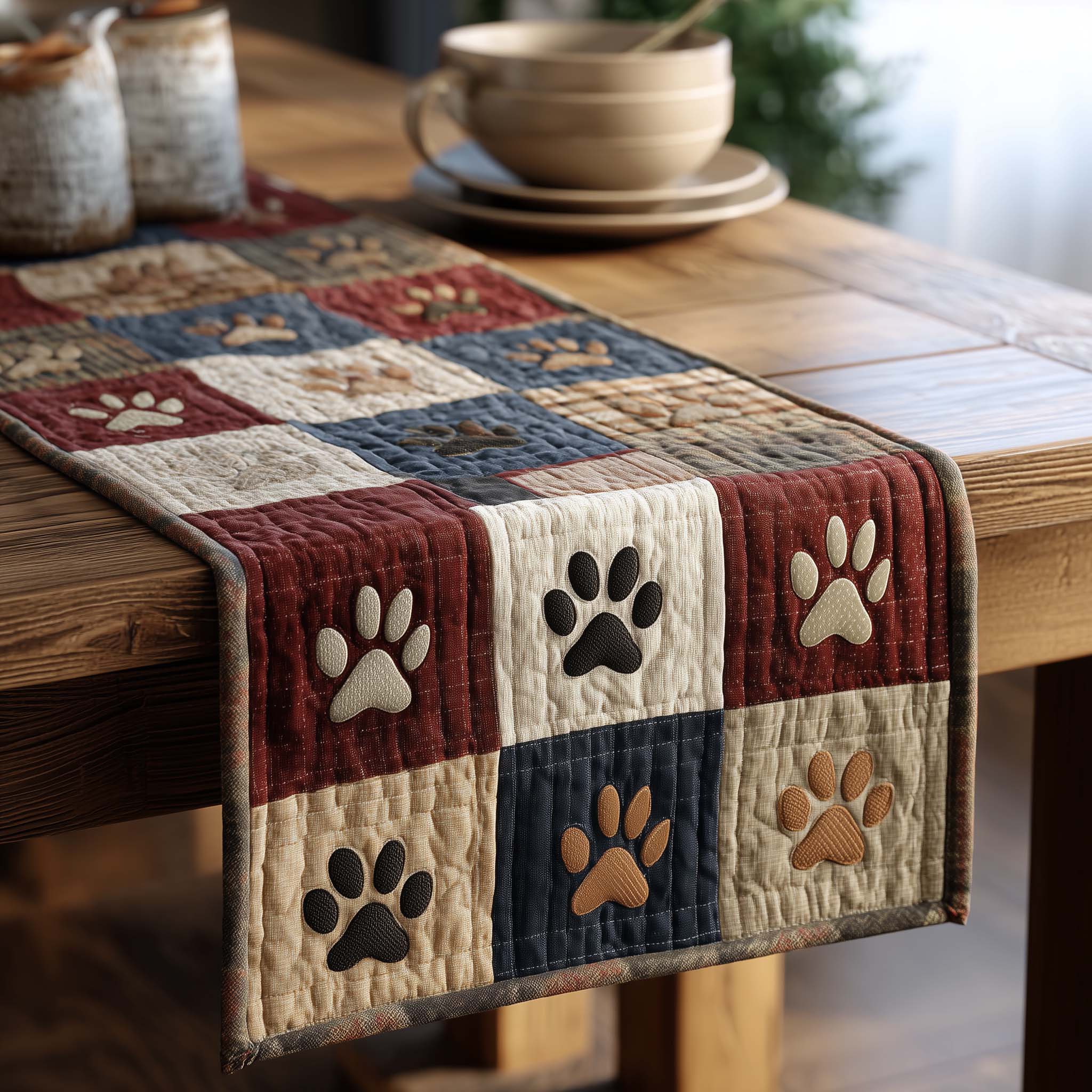 Paw Path Quilted Table Runner GFTOMA8176