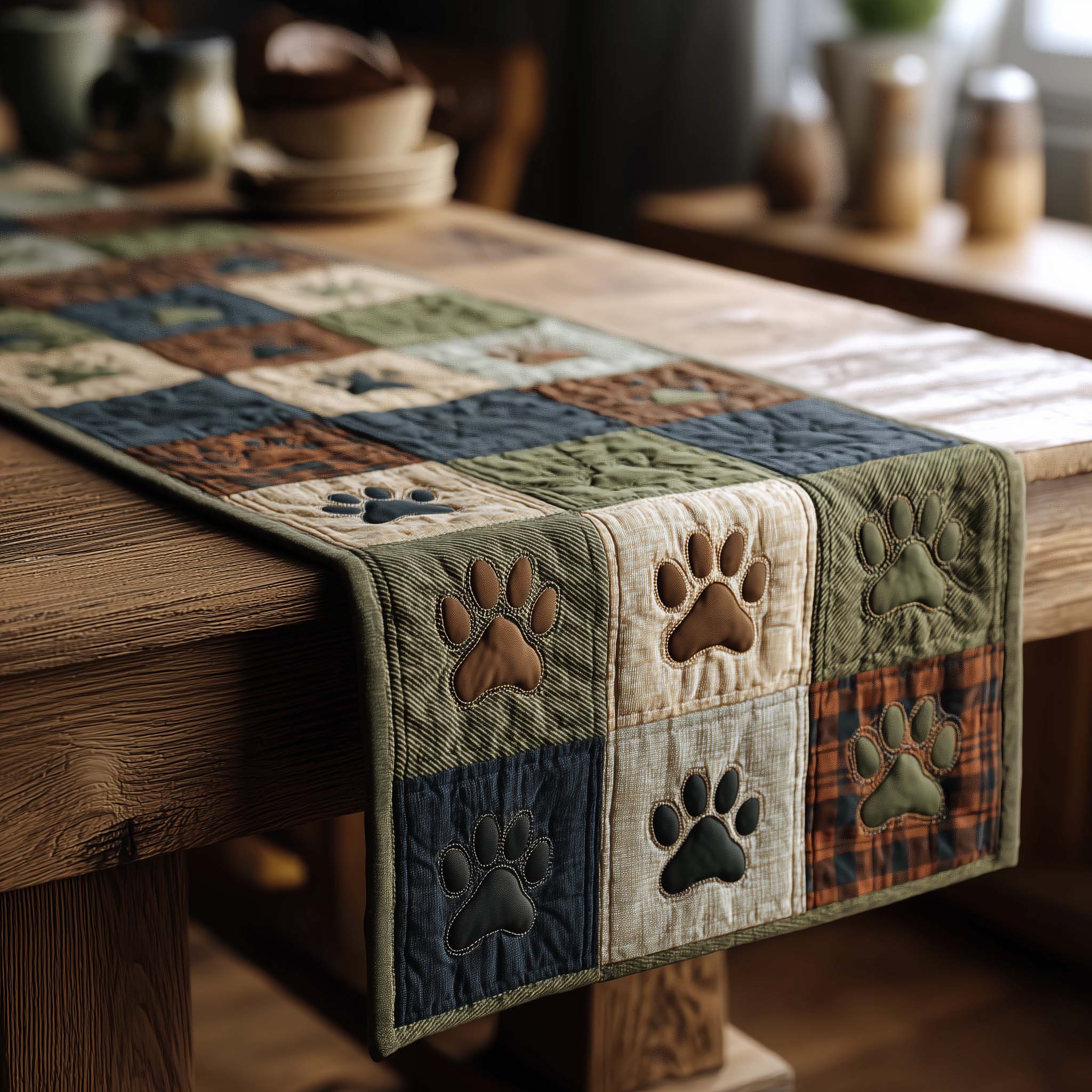 Paw Path Quilted Table Runner GFTOMA8177