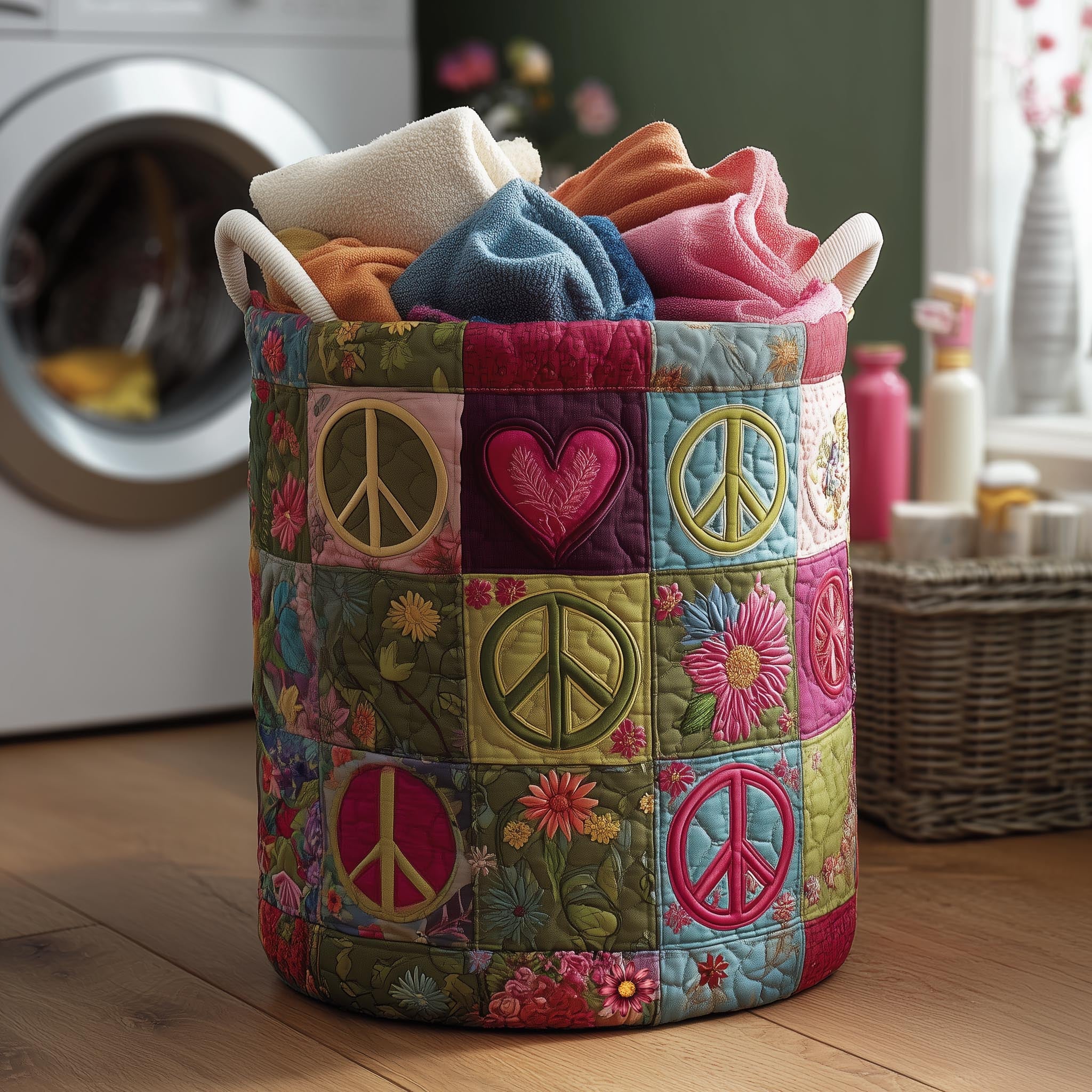 Blossom Mood Quilted Laundry Basket GFTOMA8351