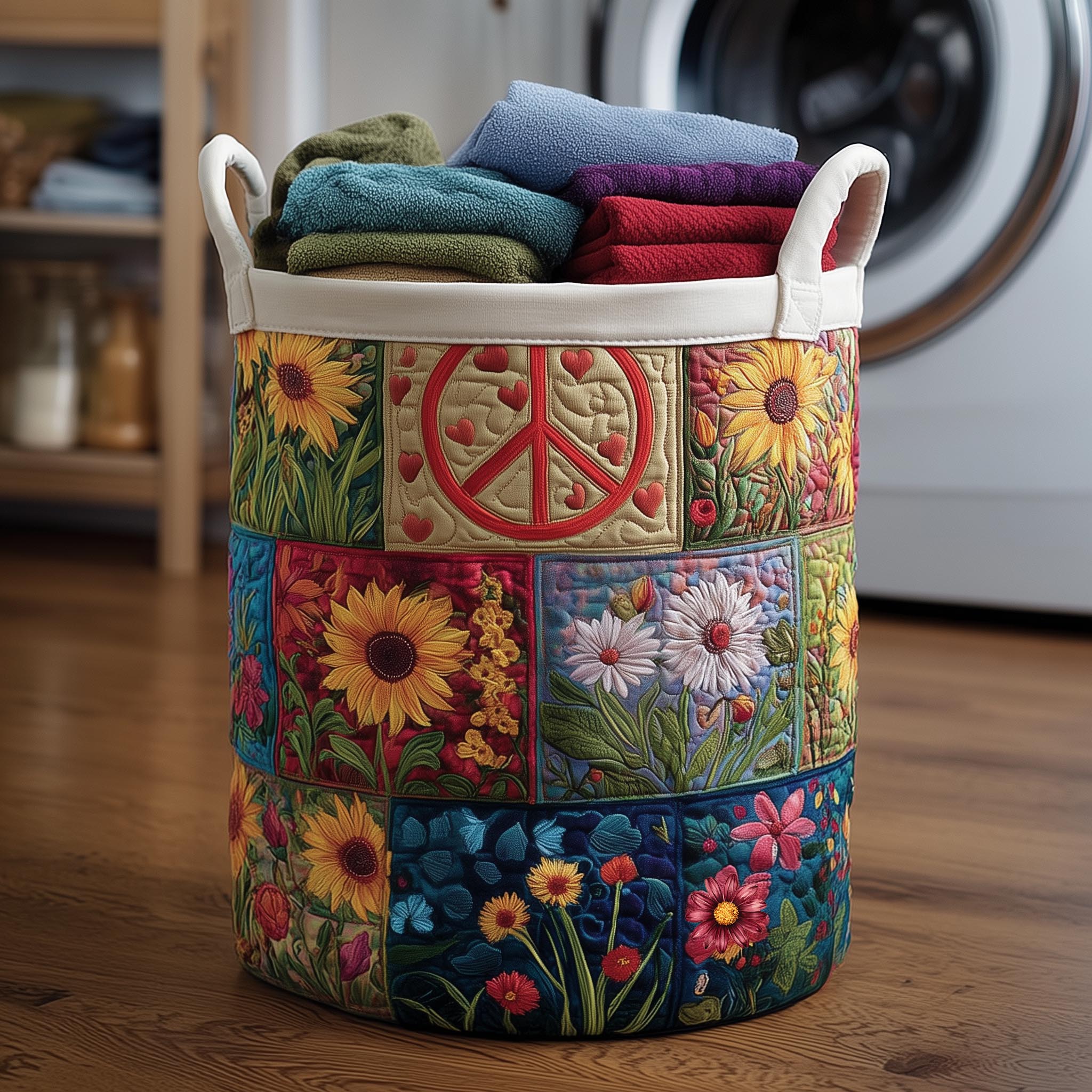 Blossom Mood Quilted Laundry Basket GFTOMA8352