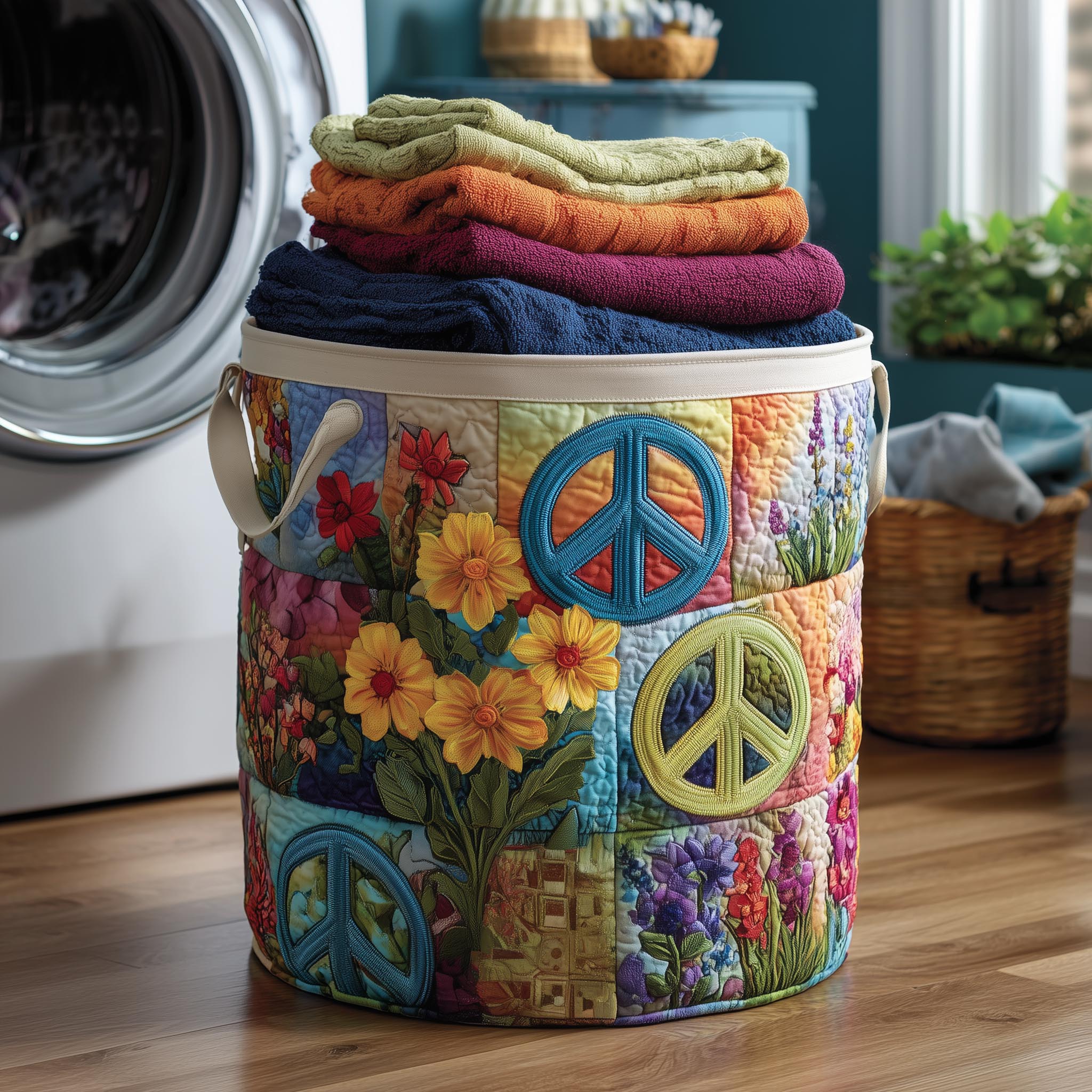 Blossom Mood Quilted Laundry Basket GFTOMA8353