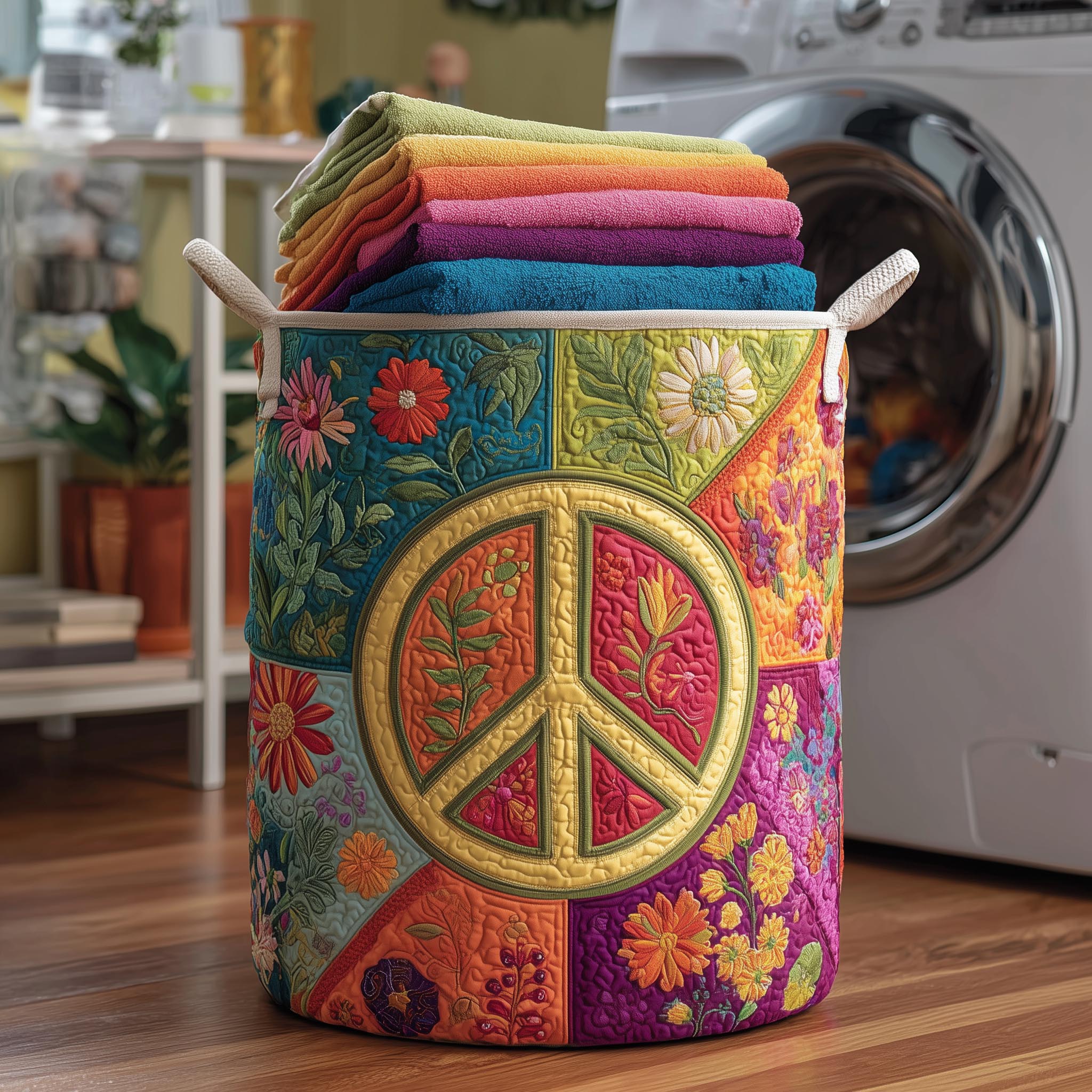 Blossom Mood Quilted Laundry Basket GFTOMA8354