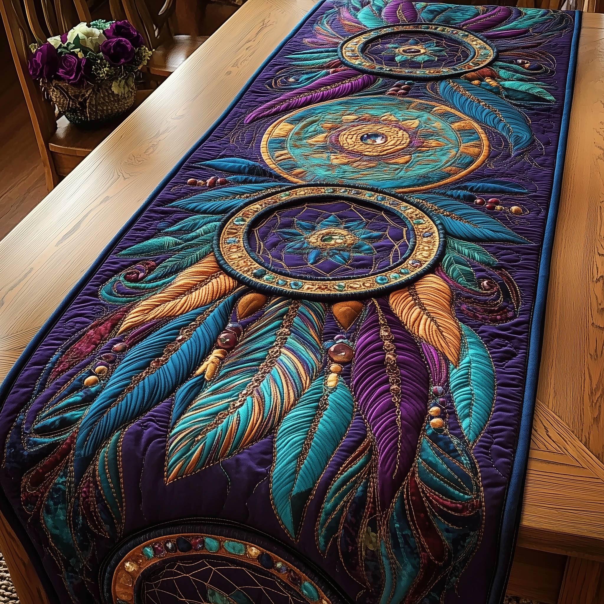 Dreamcatcher  Quilted Table Runner GFTOMA8473