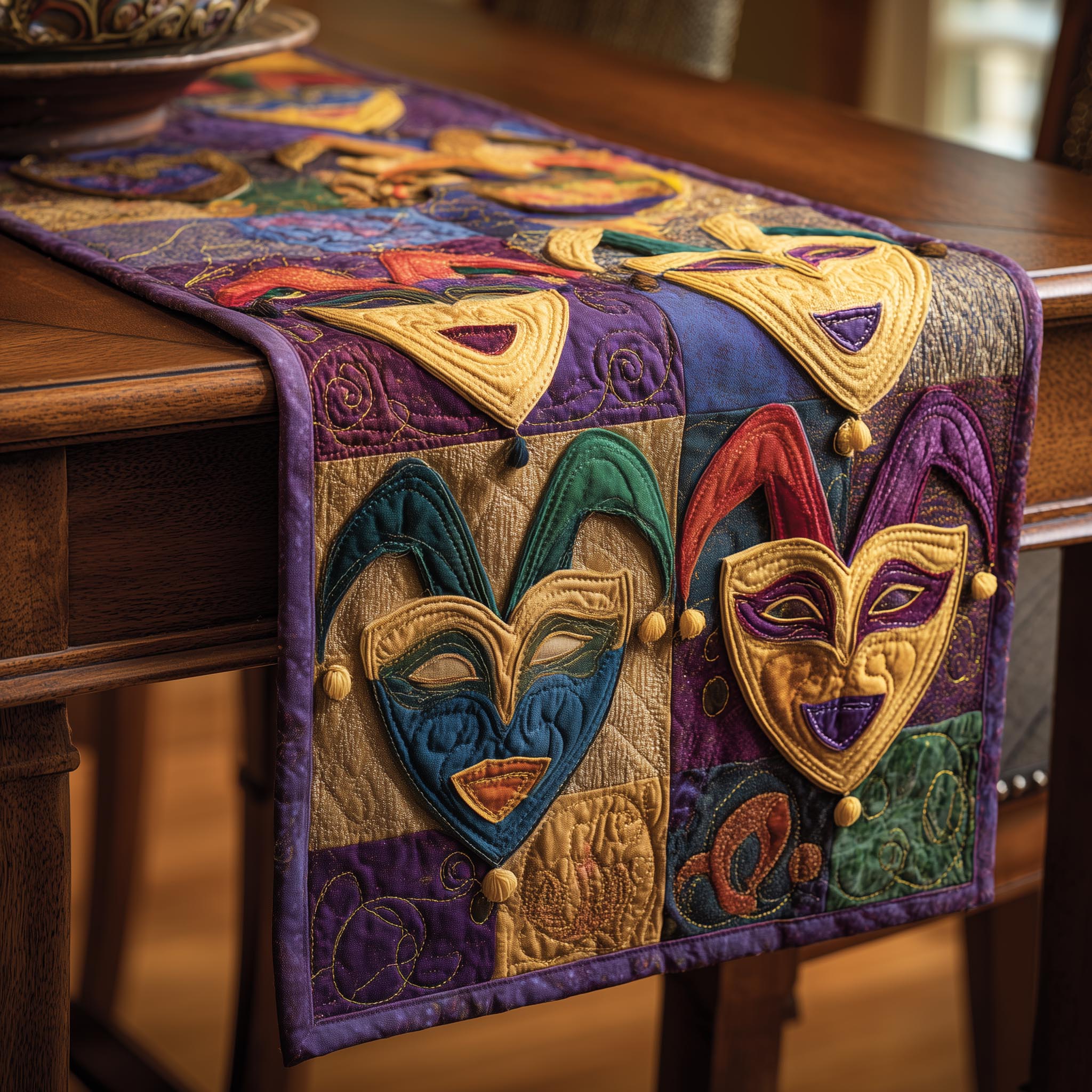Royal Mardi Quilted Table Runner GFTOMA8546