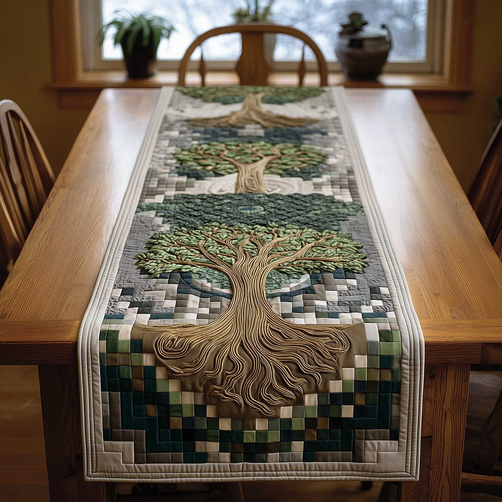 Tree Of Life Quilted Table Runner GFTOMA8752