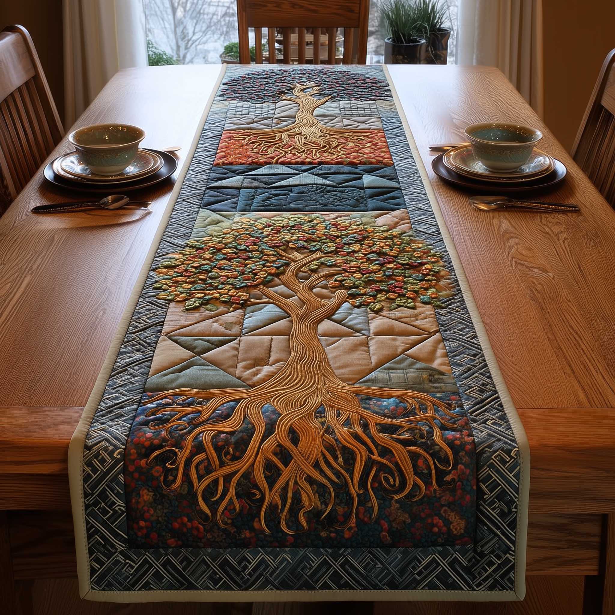 Eternal Roots Quilted Table Runner GFTOMA8755