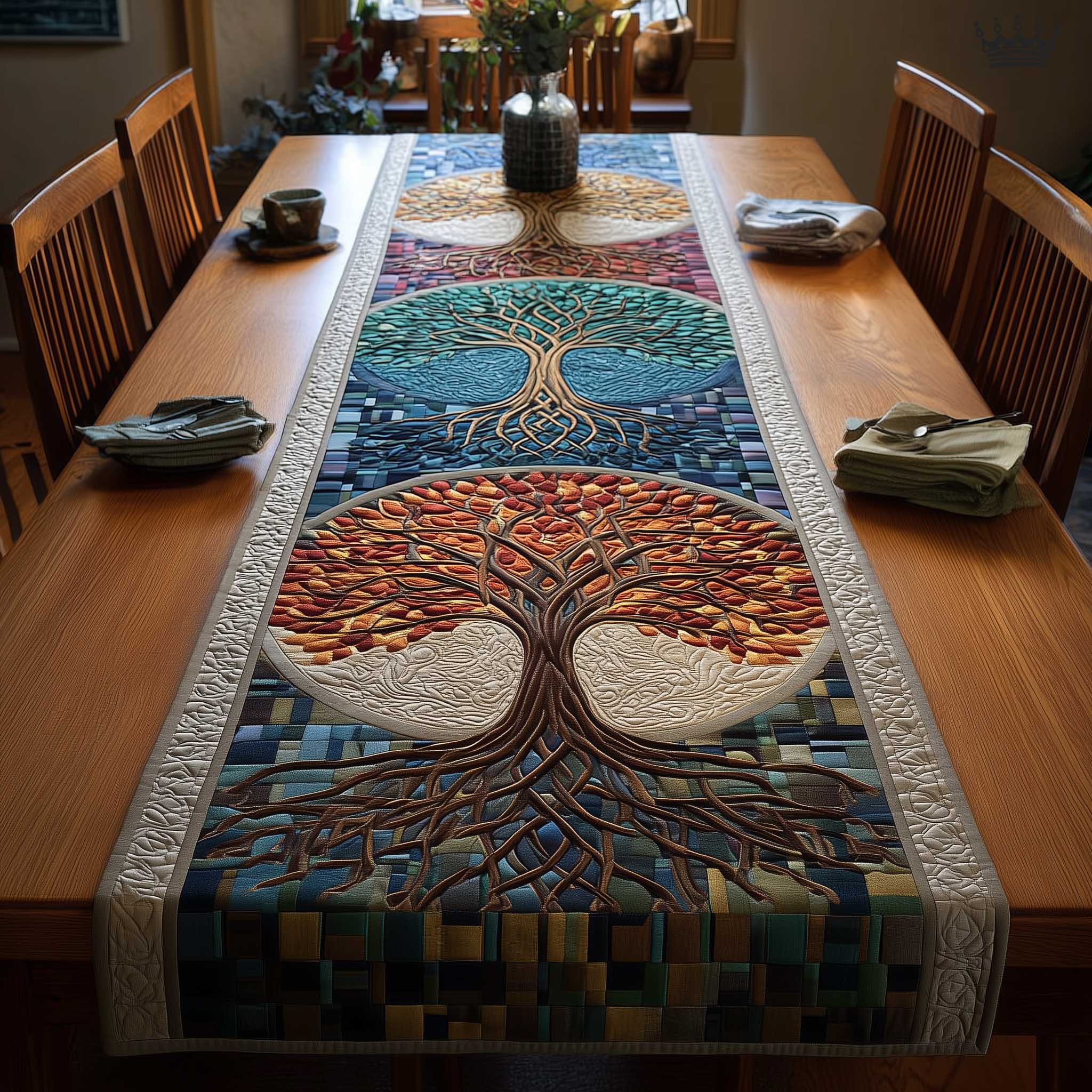 Celestial Tree Quilted Table Runner GFTOMA8756