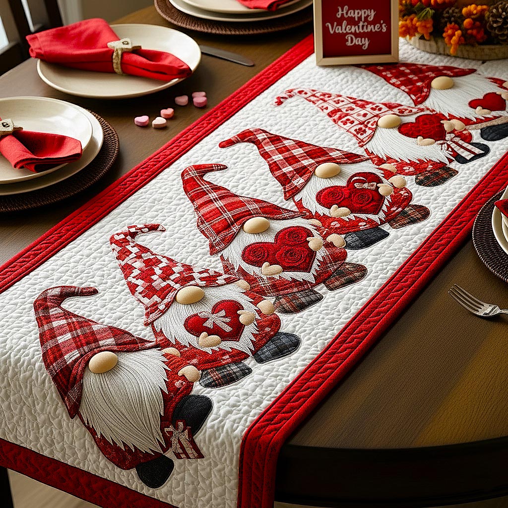 Sweet Gnome Quilted Table Runner GFTOMA9291