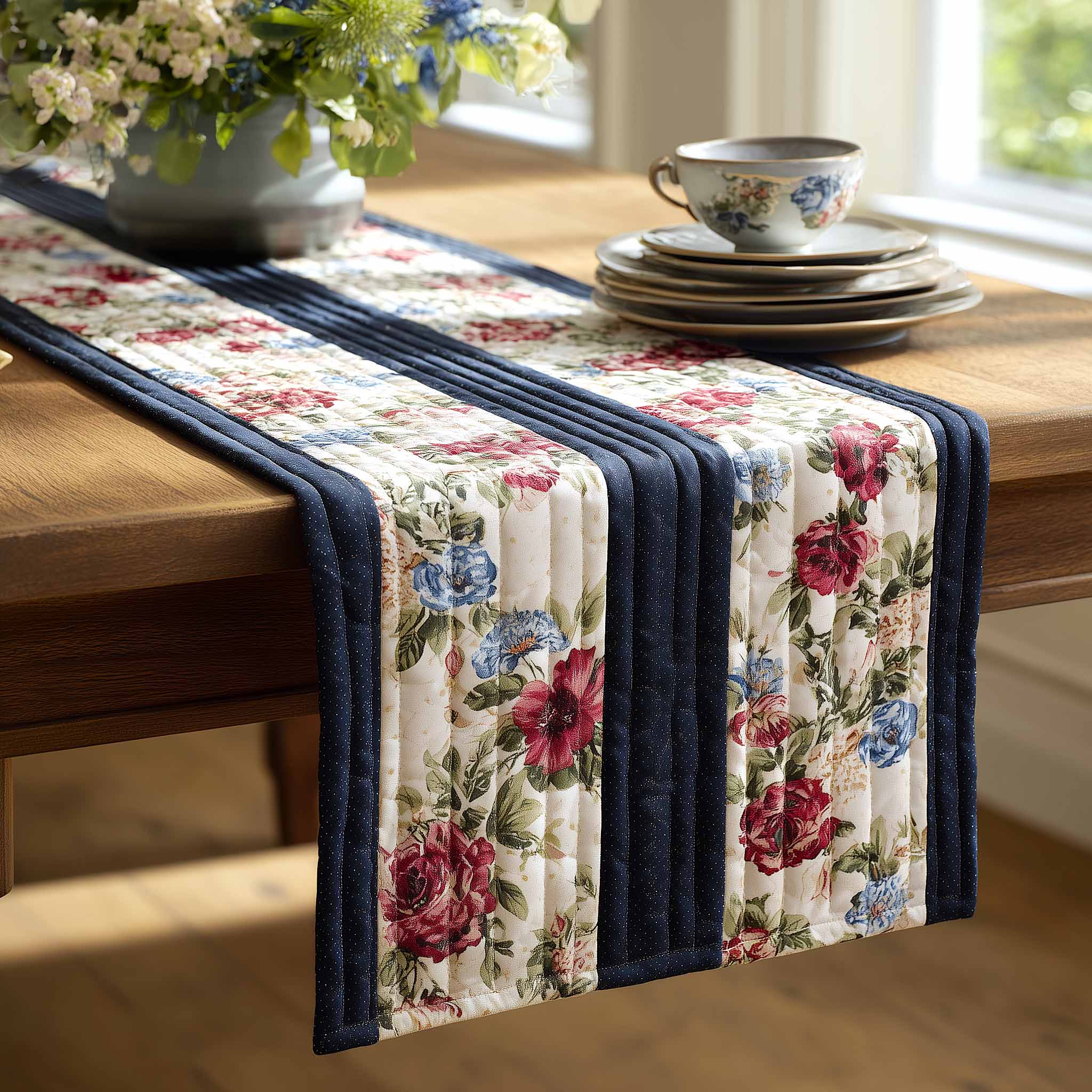 Rustic Bloom Quilted Table Runner GFTOMA9357