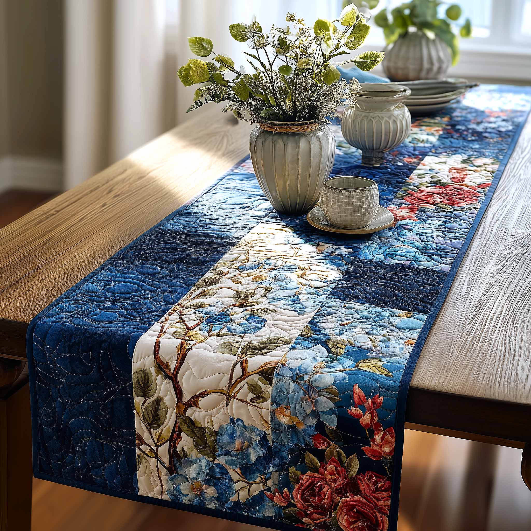 Heirloom Bloom Quilted Table Runner GFTOMA9358