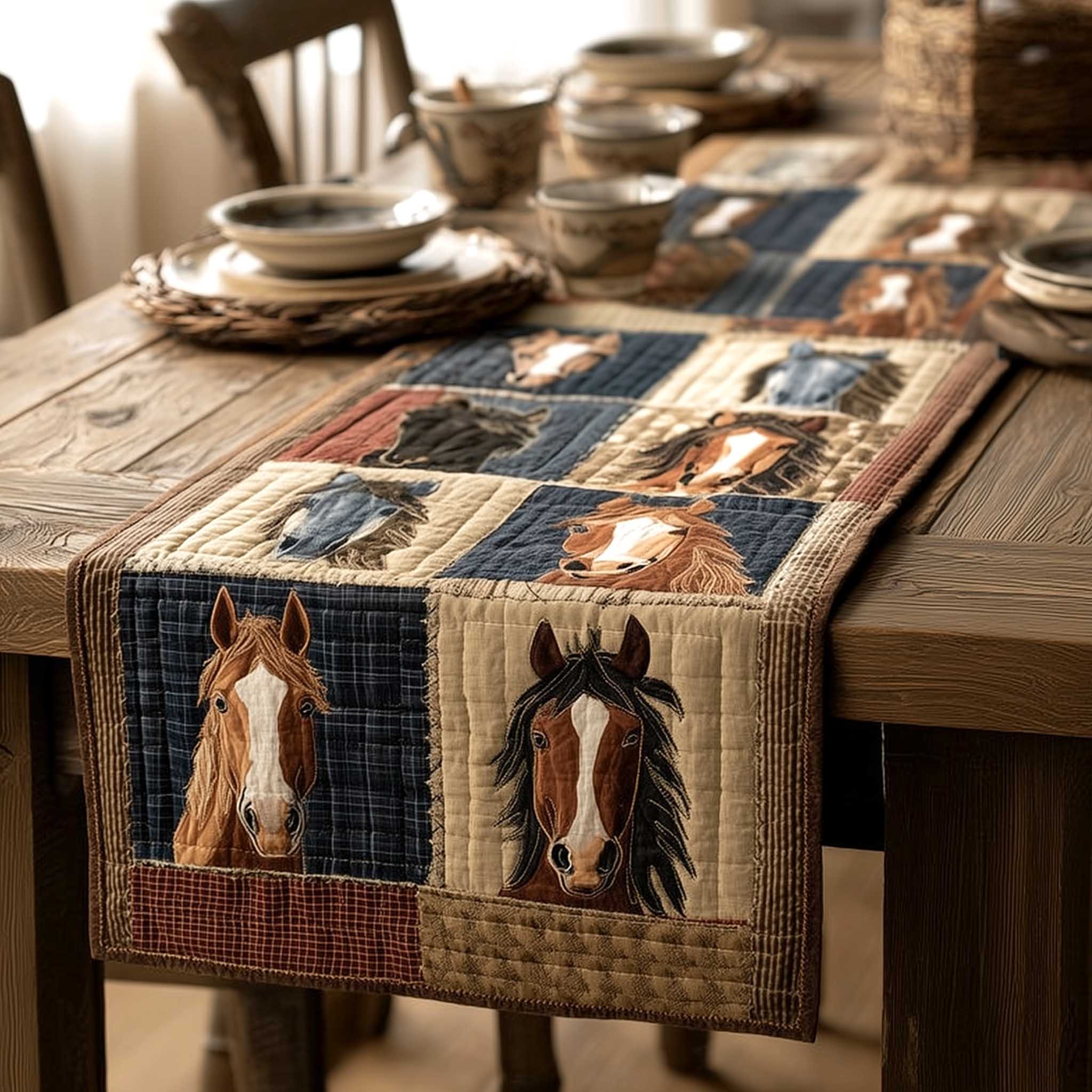 Wild Horse Quilted Table Runner GFTOMA9638