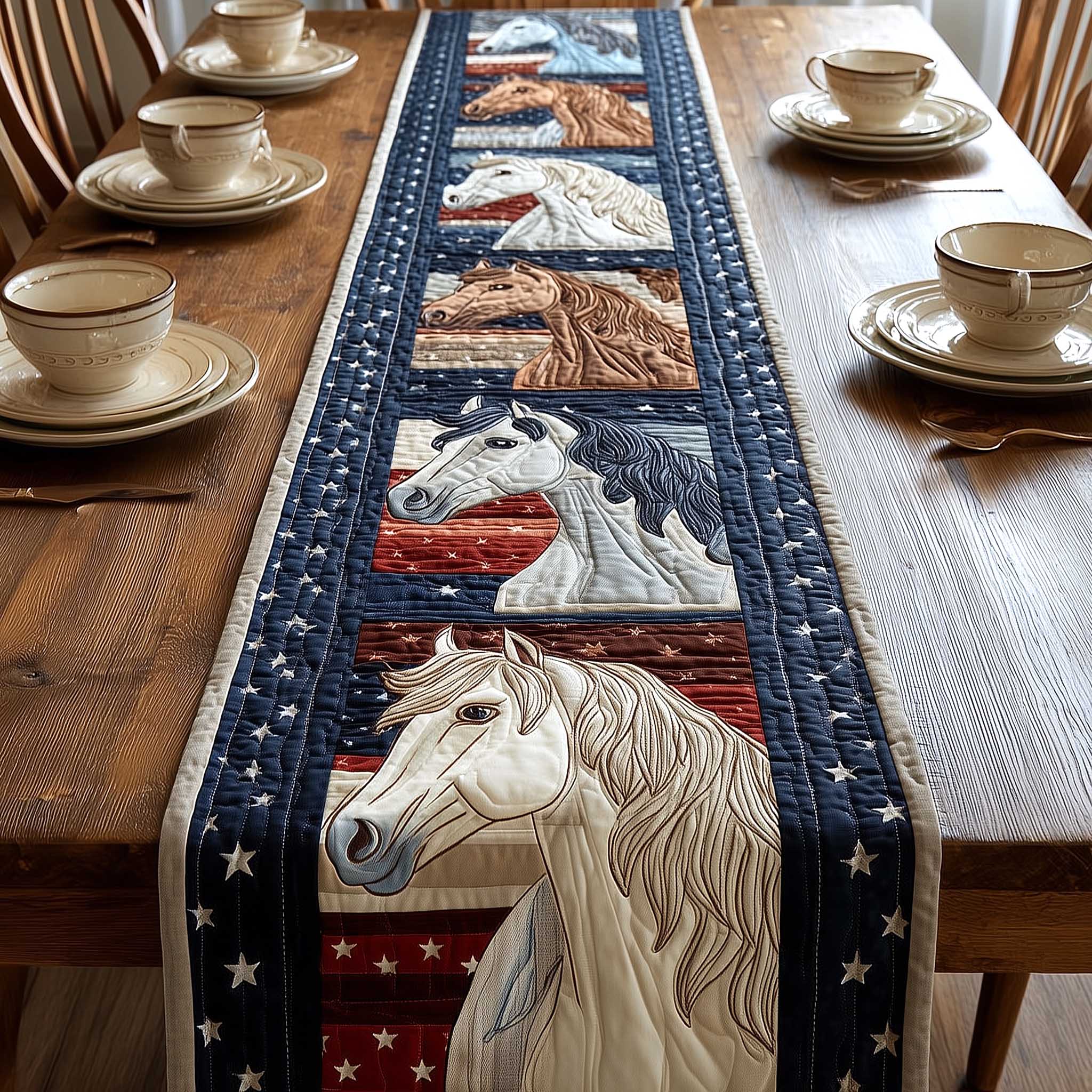 Mustang Ride Quilted Table Runner GFTOMA9641