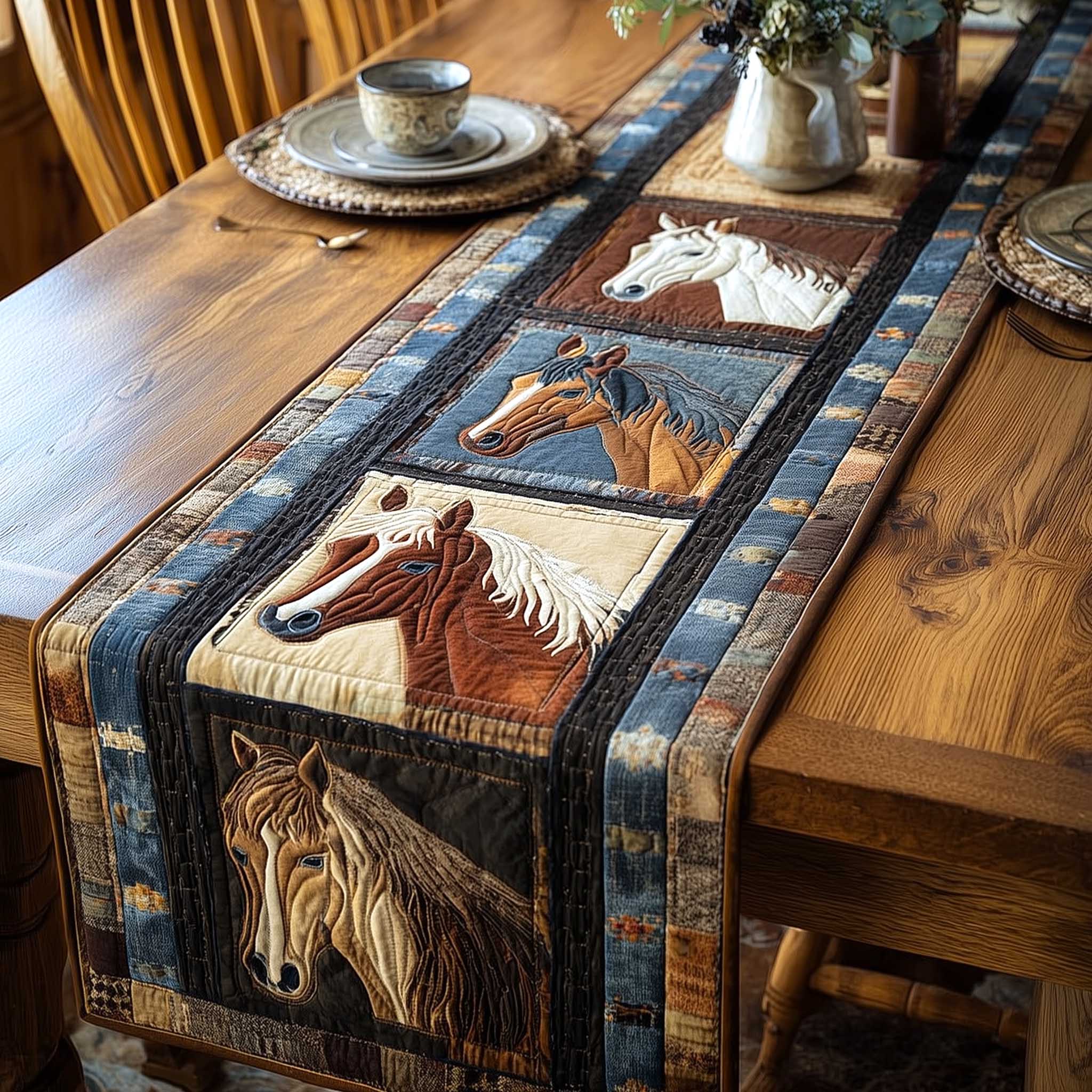 Wild Horse Quilted Table Runner GFTOMA9643