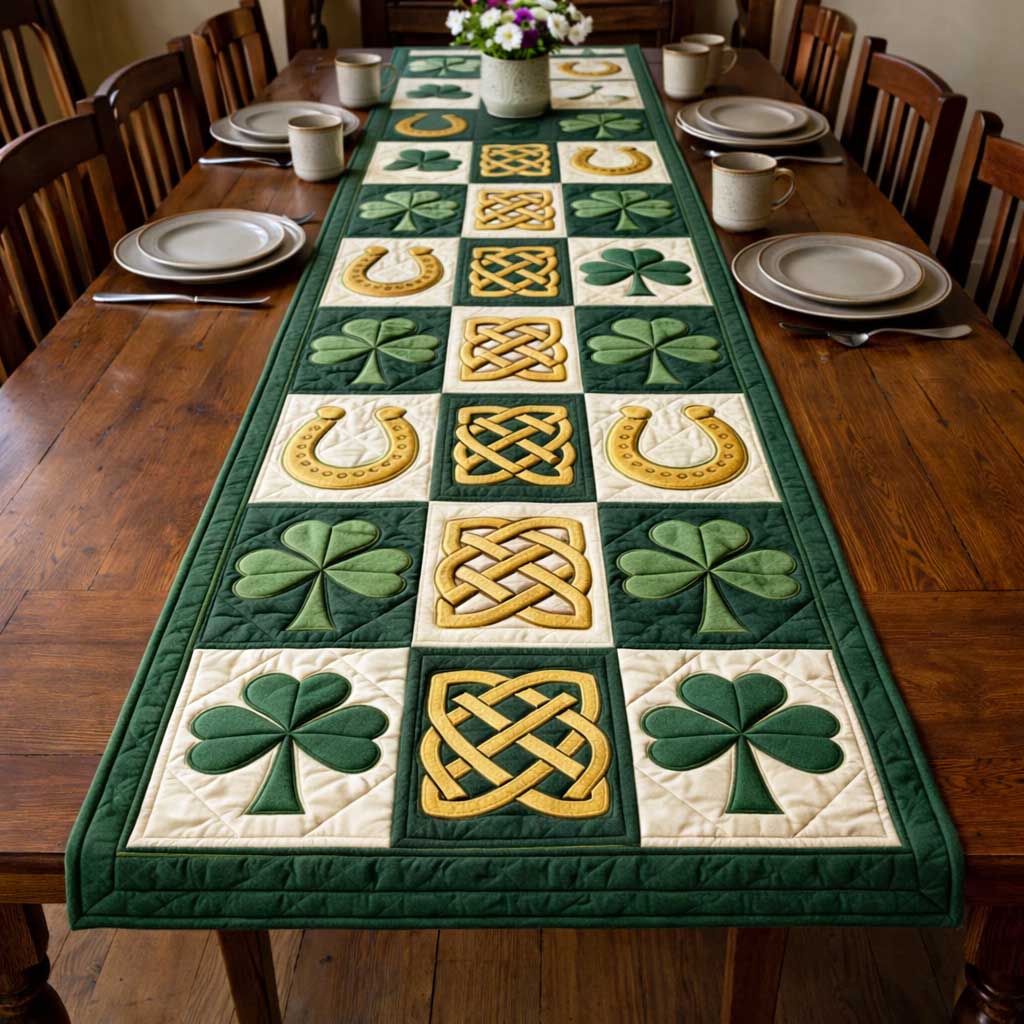 Shamrock Fun Quilted Table Runner GFTOMA9648