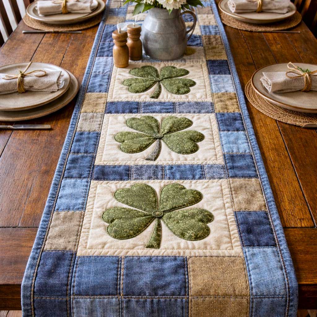 Green Party Quilted Table Runner GFTOMA9649