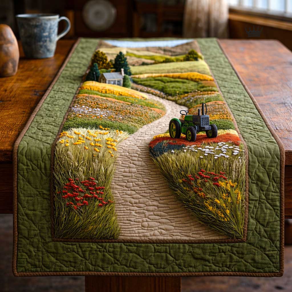 Prairie Wheels Quilted Table Runner GFTOMA9729