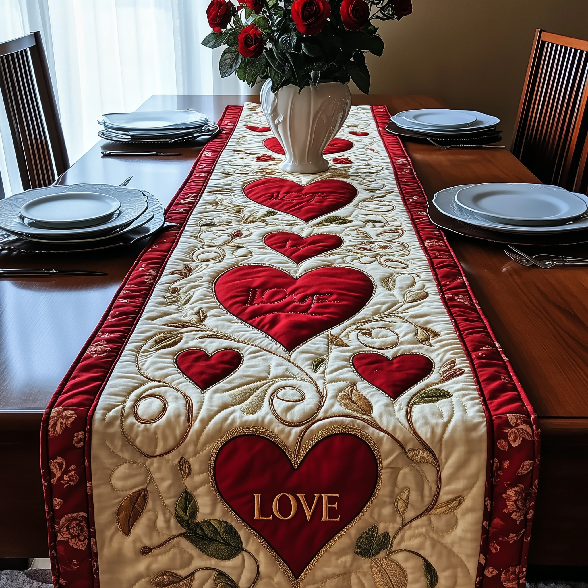 Love In The Air Quilted Table Runner GFTONL2739