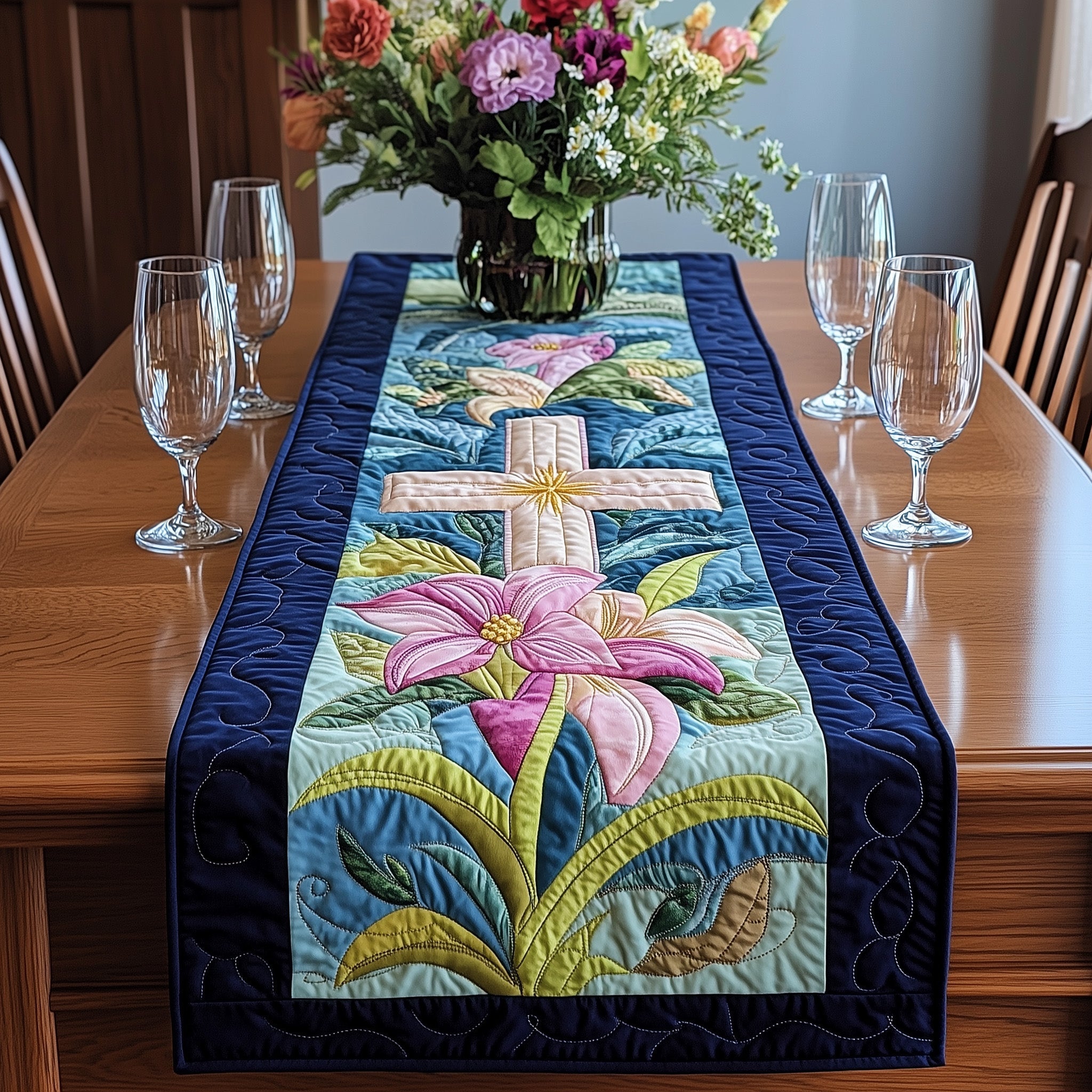 Easter Serenity Quilted Table Runner GFTONL2924