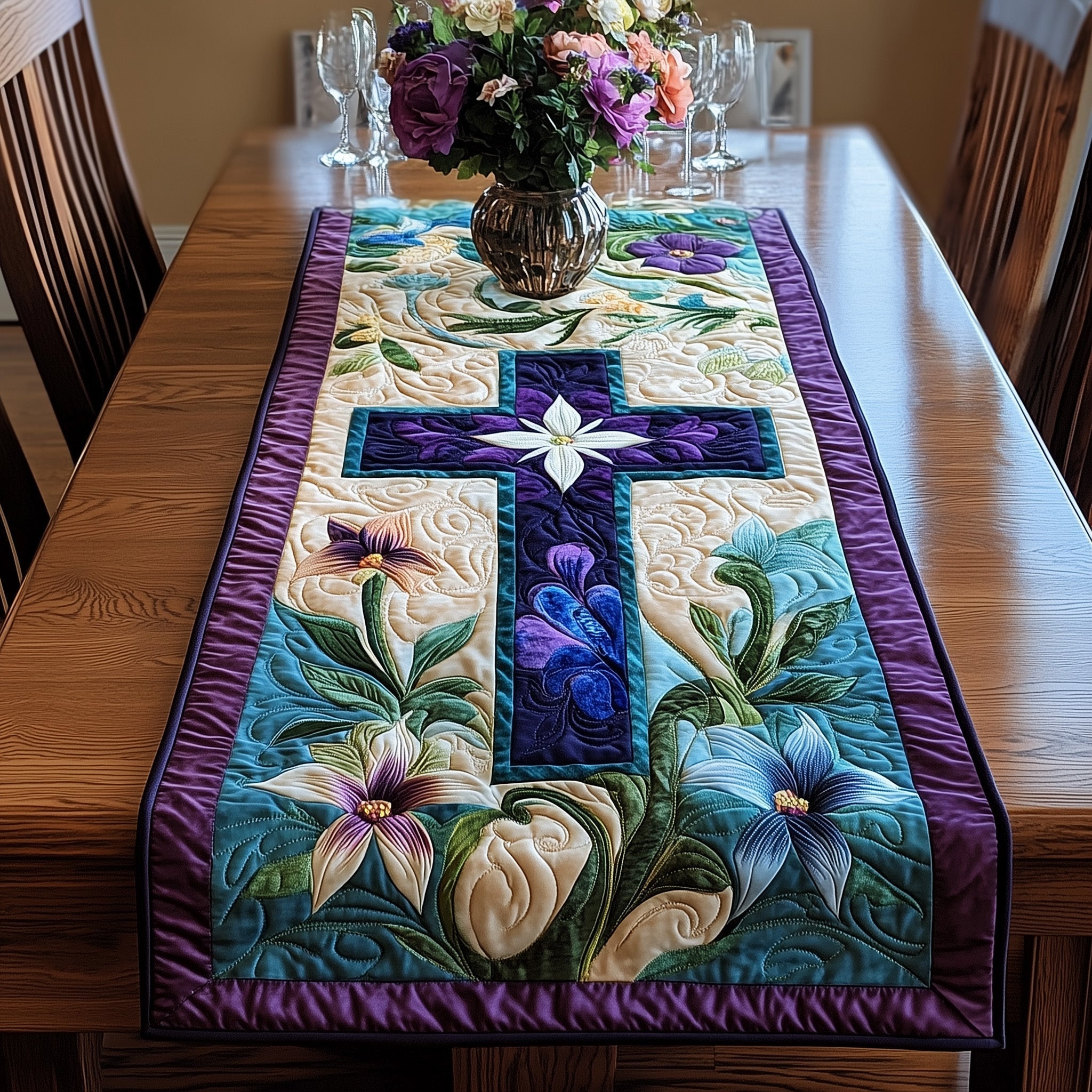 Easter Serenity Quilted Table Runner GFTONL2928