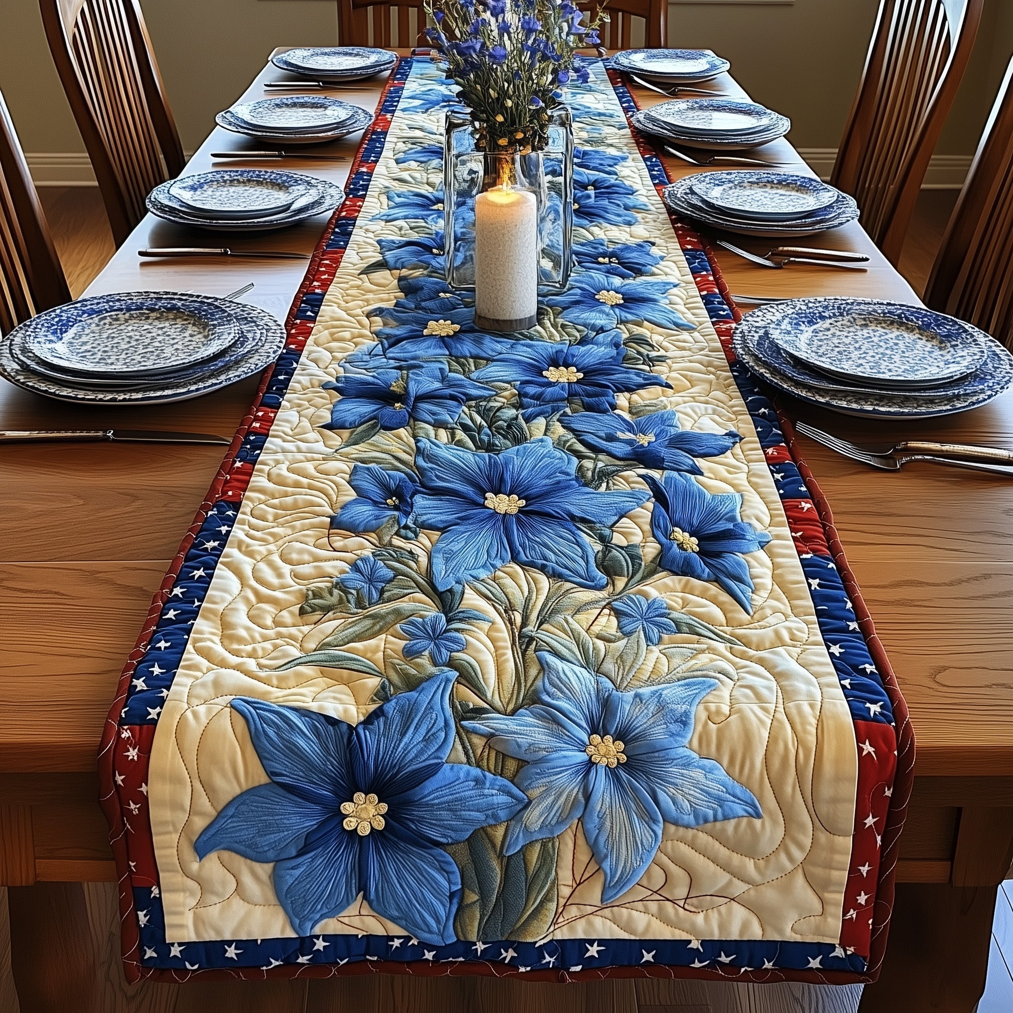 Columbine Charm Quilted Table Runner GFTONL4182