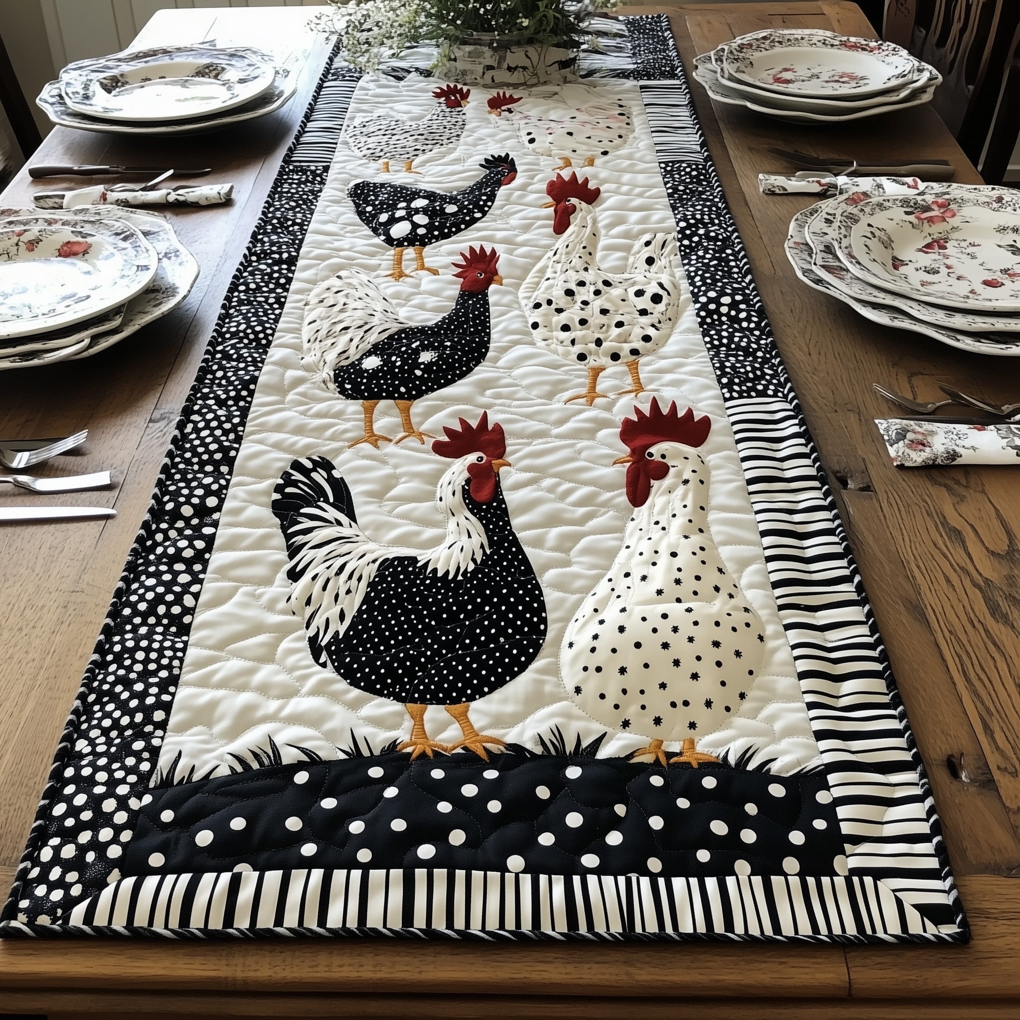 The Coop Troop Quilted Table Runner GFTONL4197