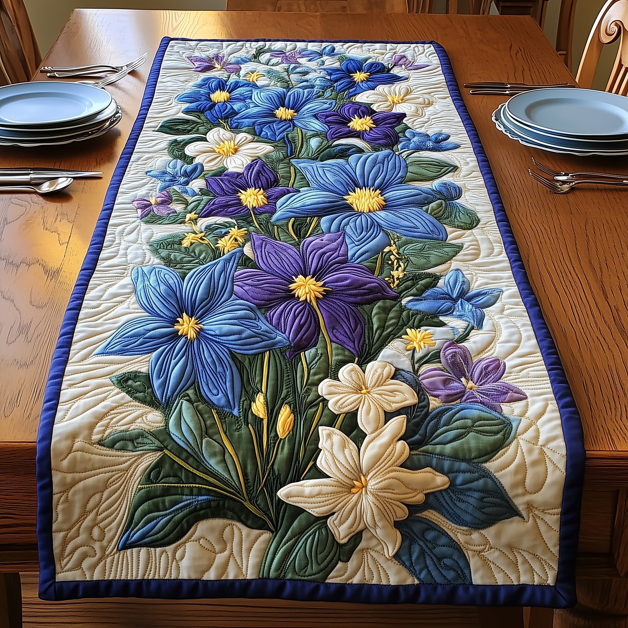 Blooming Columbine  Quilted Table Runner GFTONL4278
