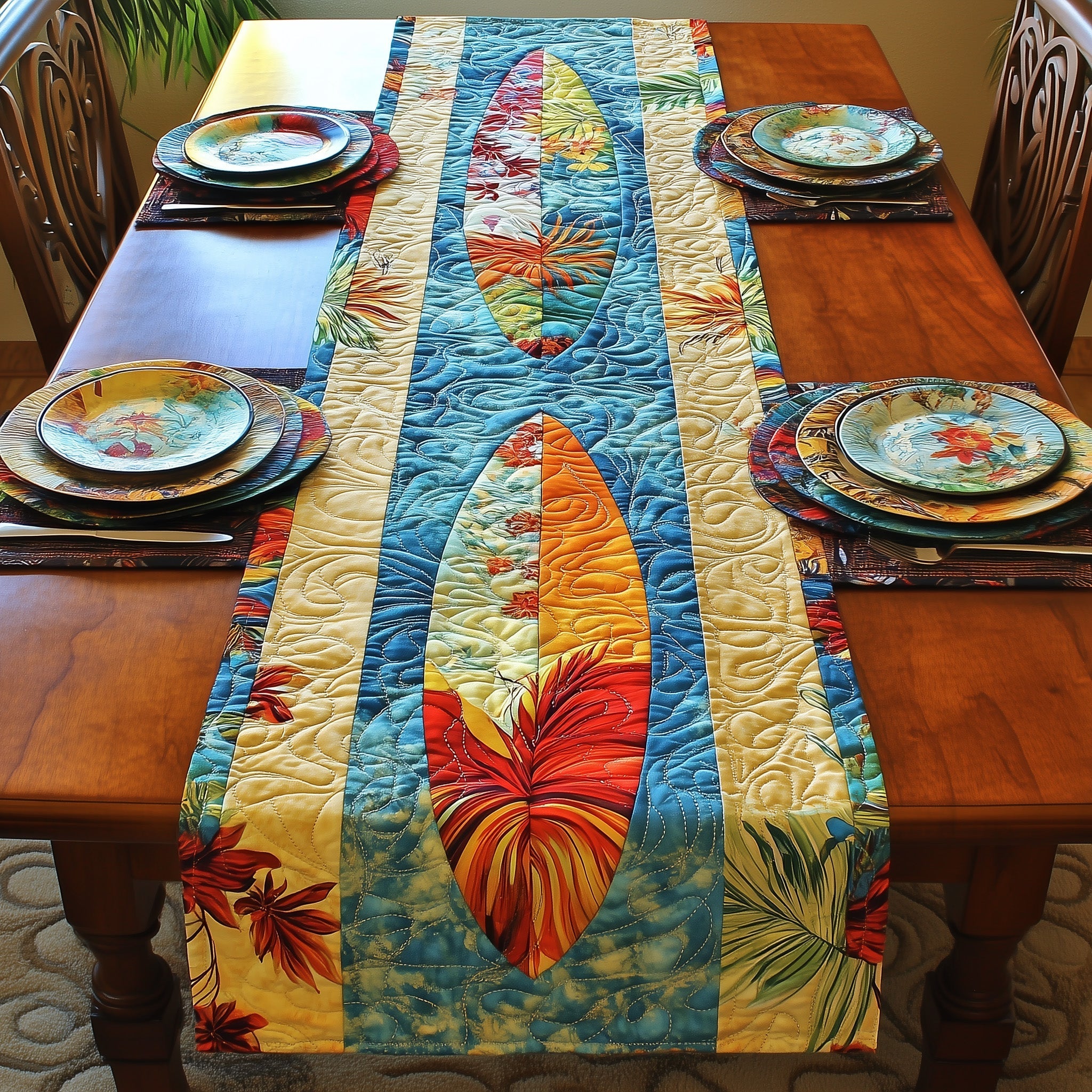 Aloha Surfboard Quilted Table Runner GFTONL4508