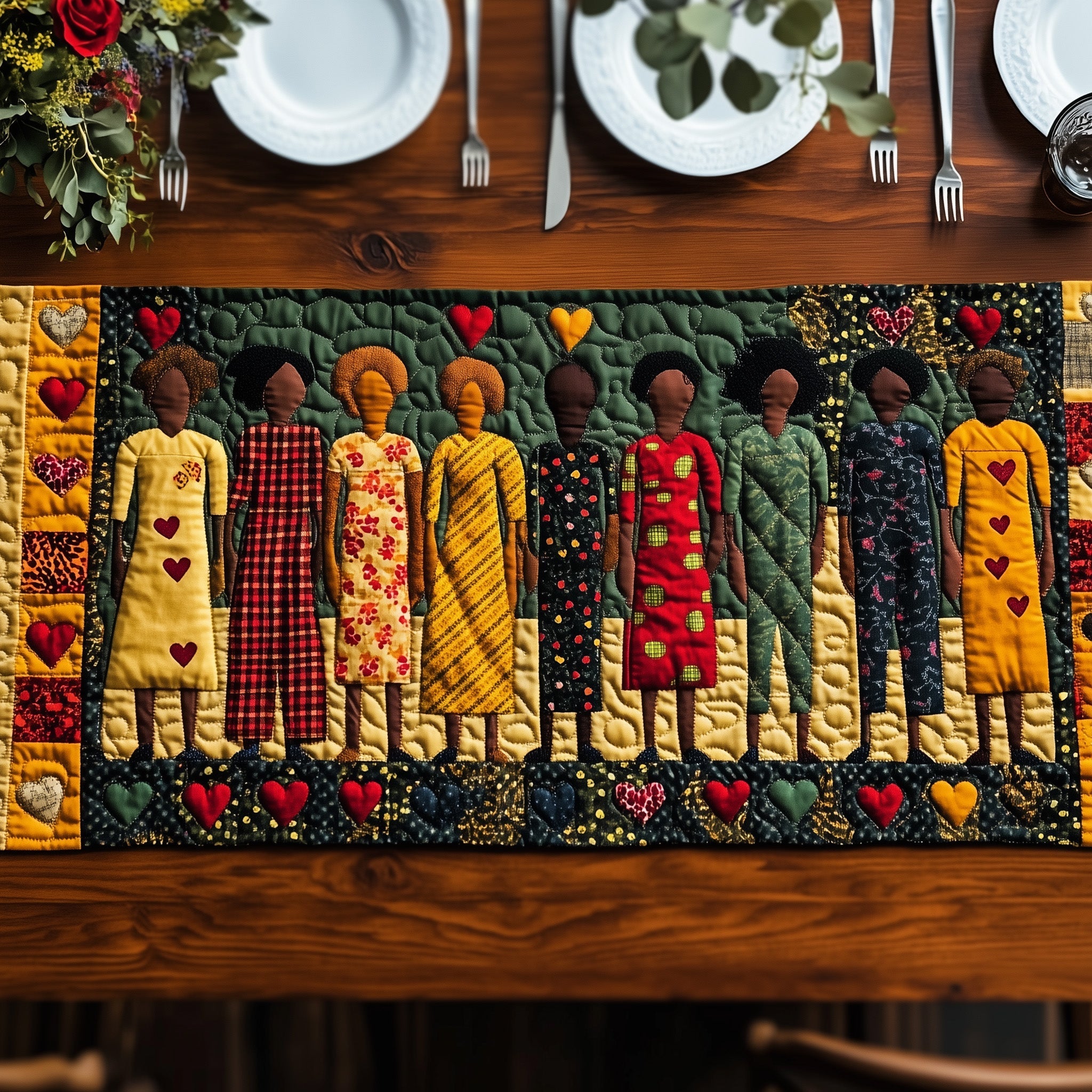 Roots Of Glory  Quilted Table Runner GFTONL4524