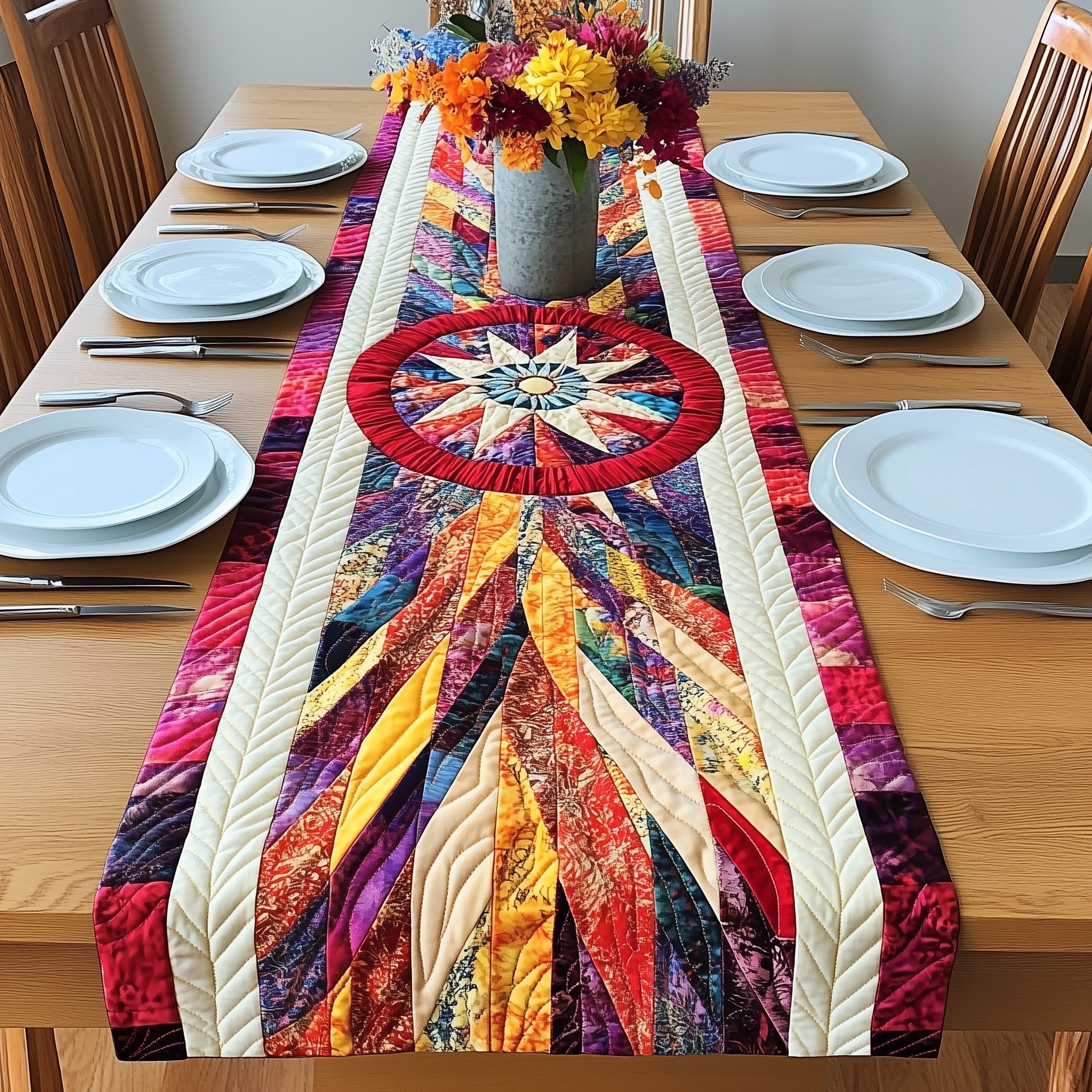 Colorful Dreamcatcher Quilted Table Runner GFTONL4652