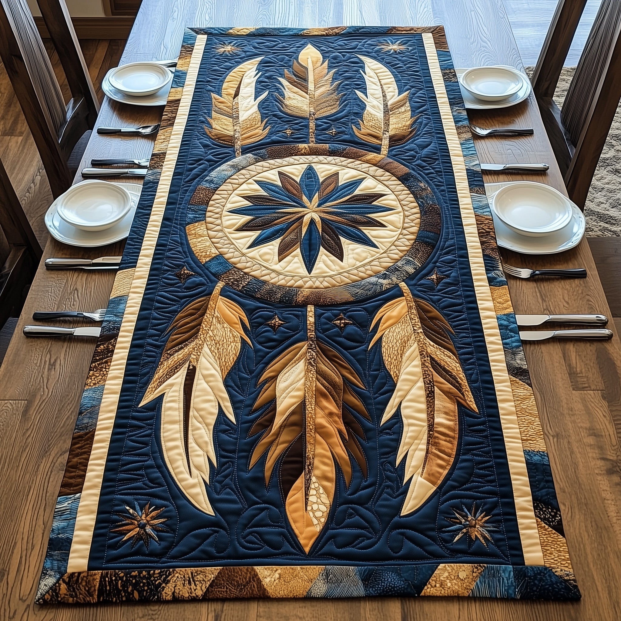 Native Dreamcatcher Quilted Table Runner GFTONL4654