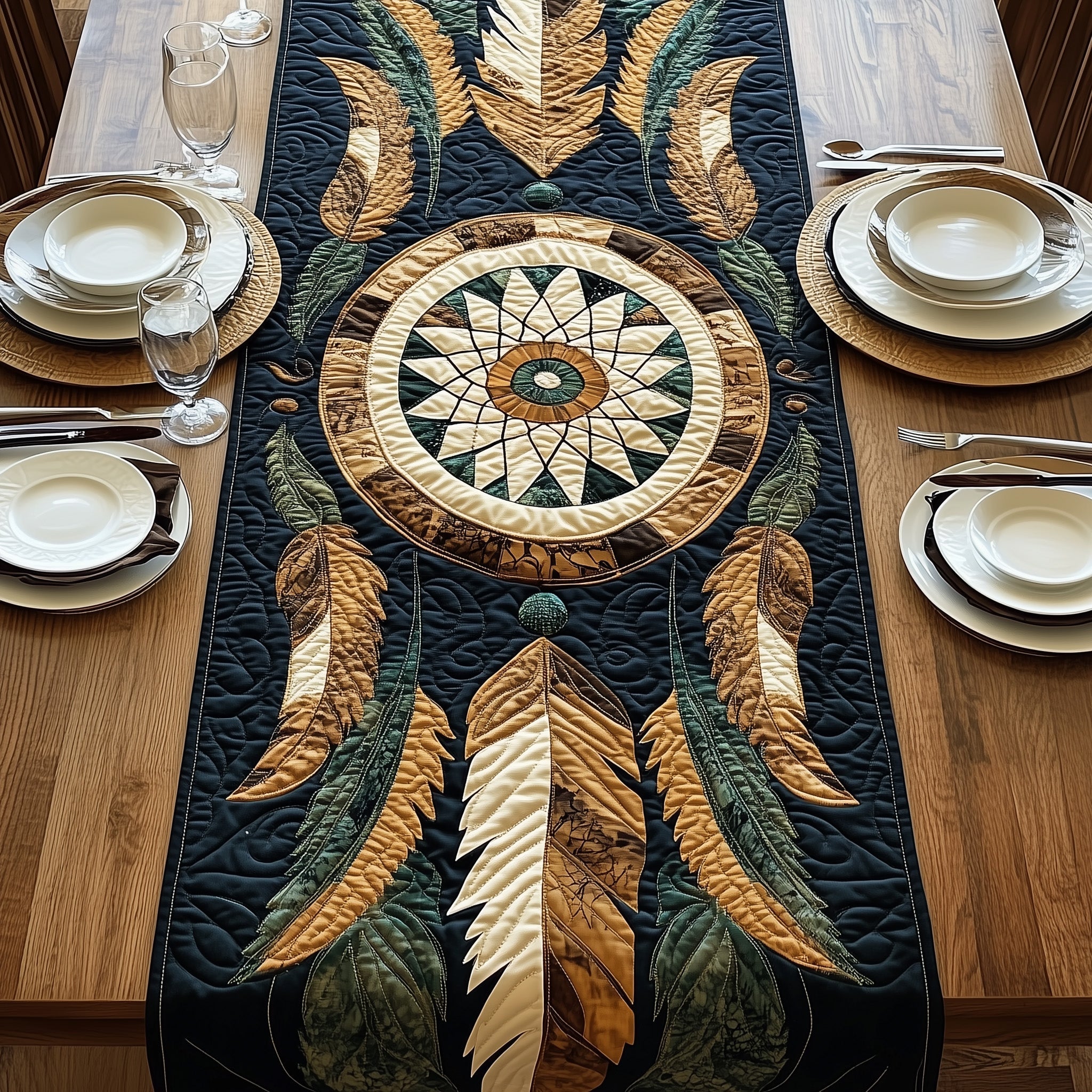 Native Dreamcatcher Quilted Table Runner GFTONL4656