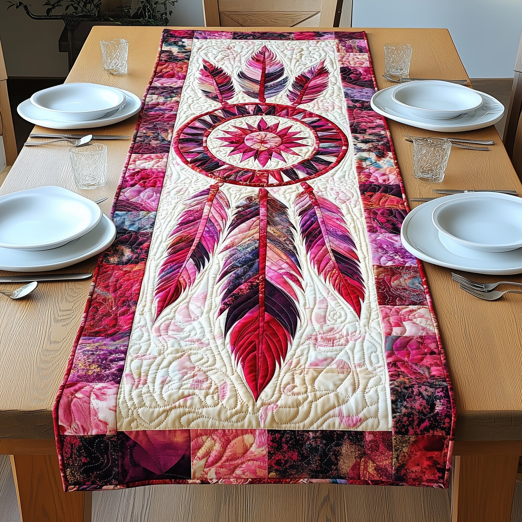 Rose Dreamcatcher Quilted Table Runner GFTONL4662