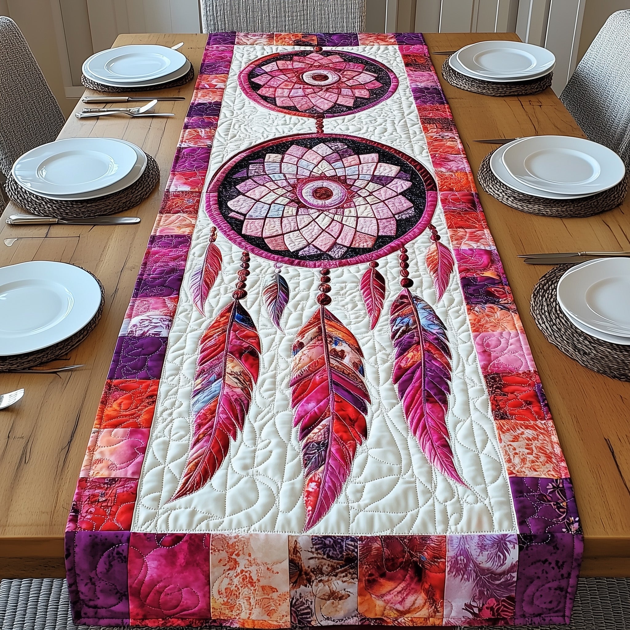 Rose Dreamcatcher Quilted Table Runner GFTONL4666