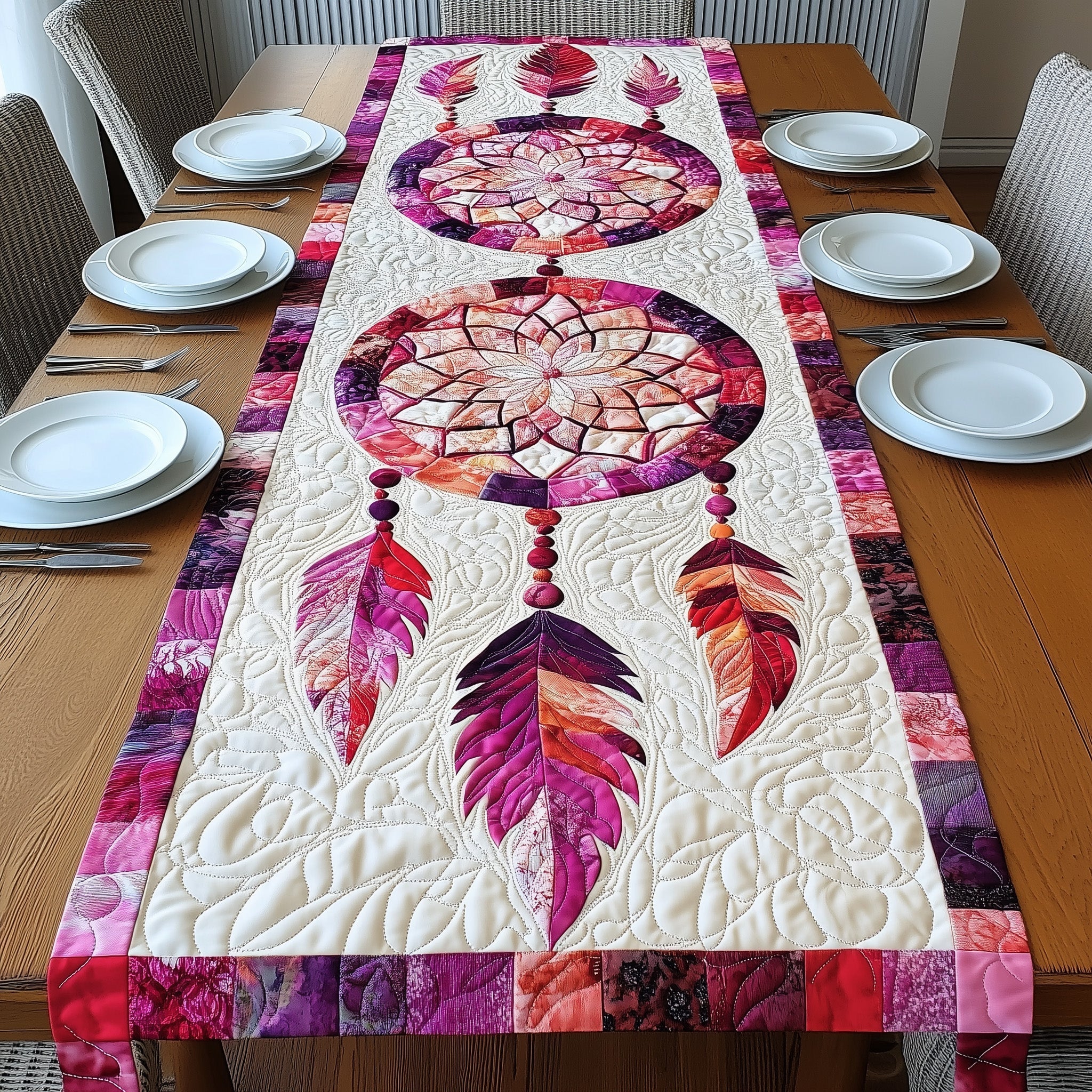 Rose Dreamcatcher Quilted Table Runner GFTONL4668