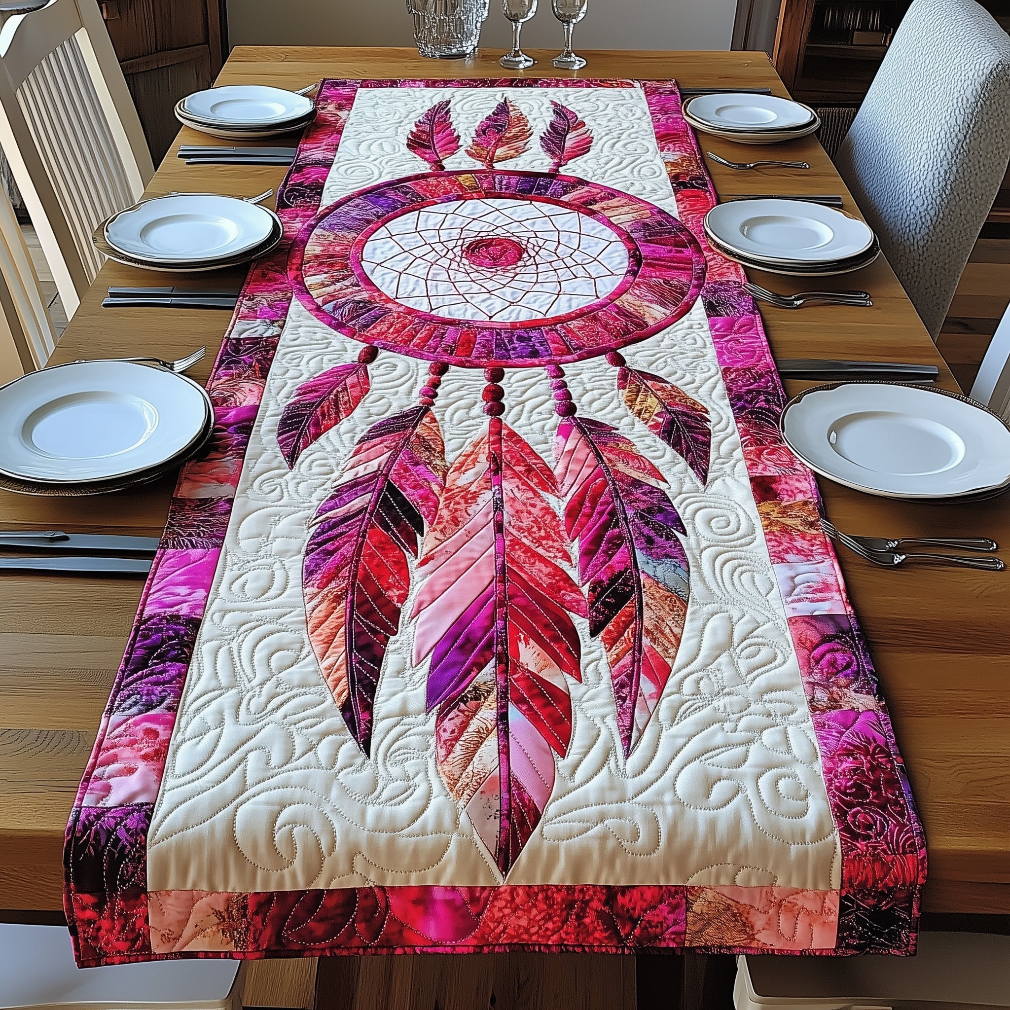 Rose Dreamcatcher Quilted Table Runner GFTONL4671