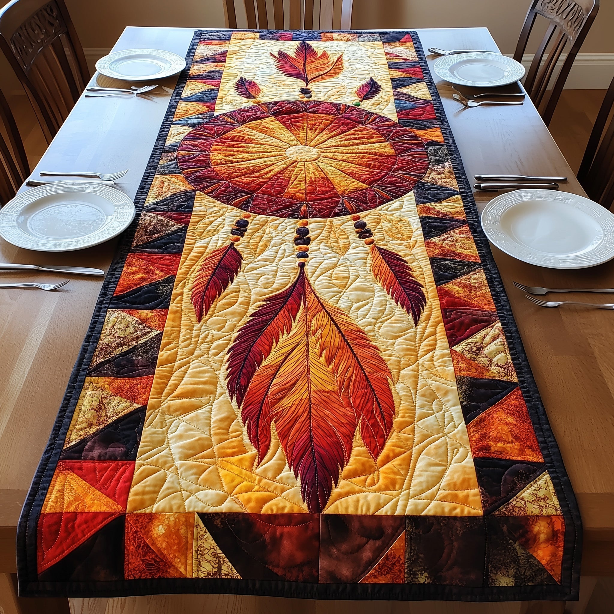 Sunfire Dreamcatcher Quilted Table Runner GFTONL4673