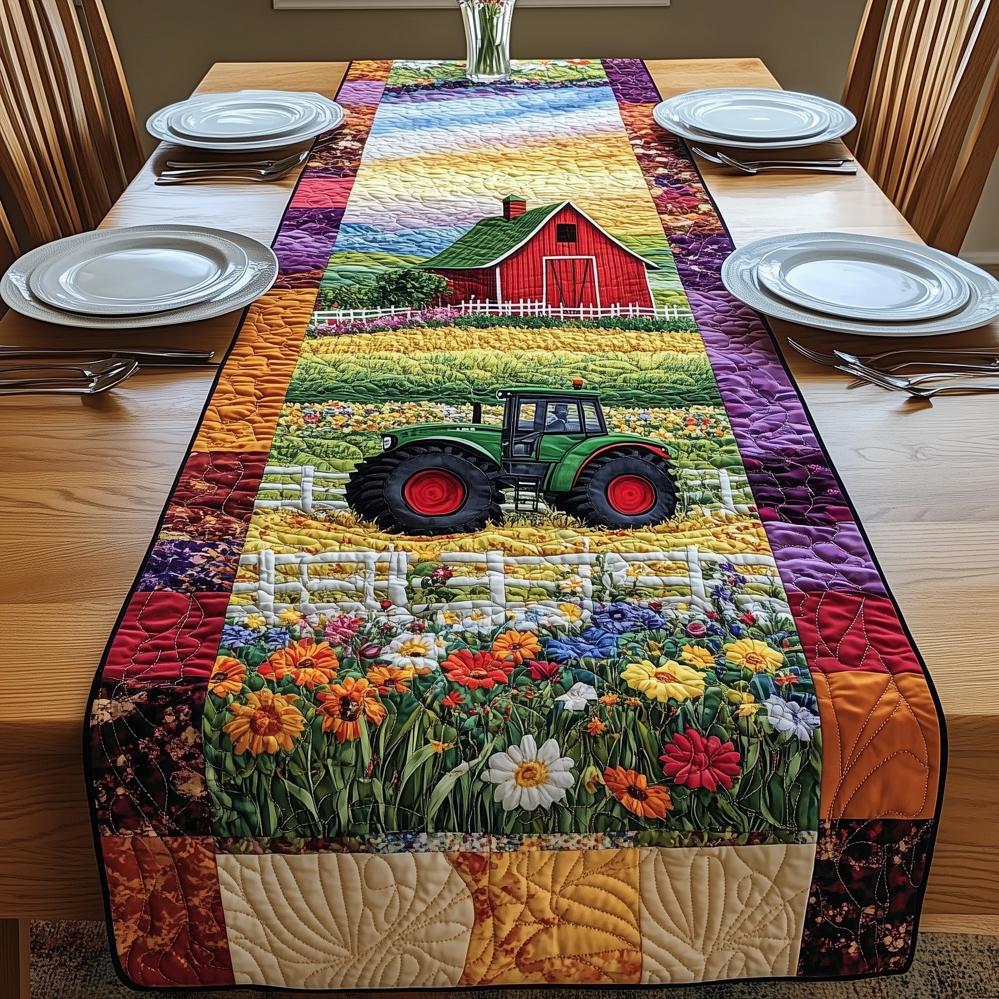 Tractor Life Quilted Table Runner GFTONL4685