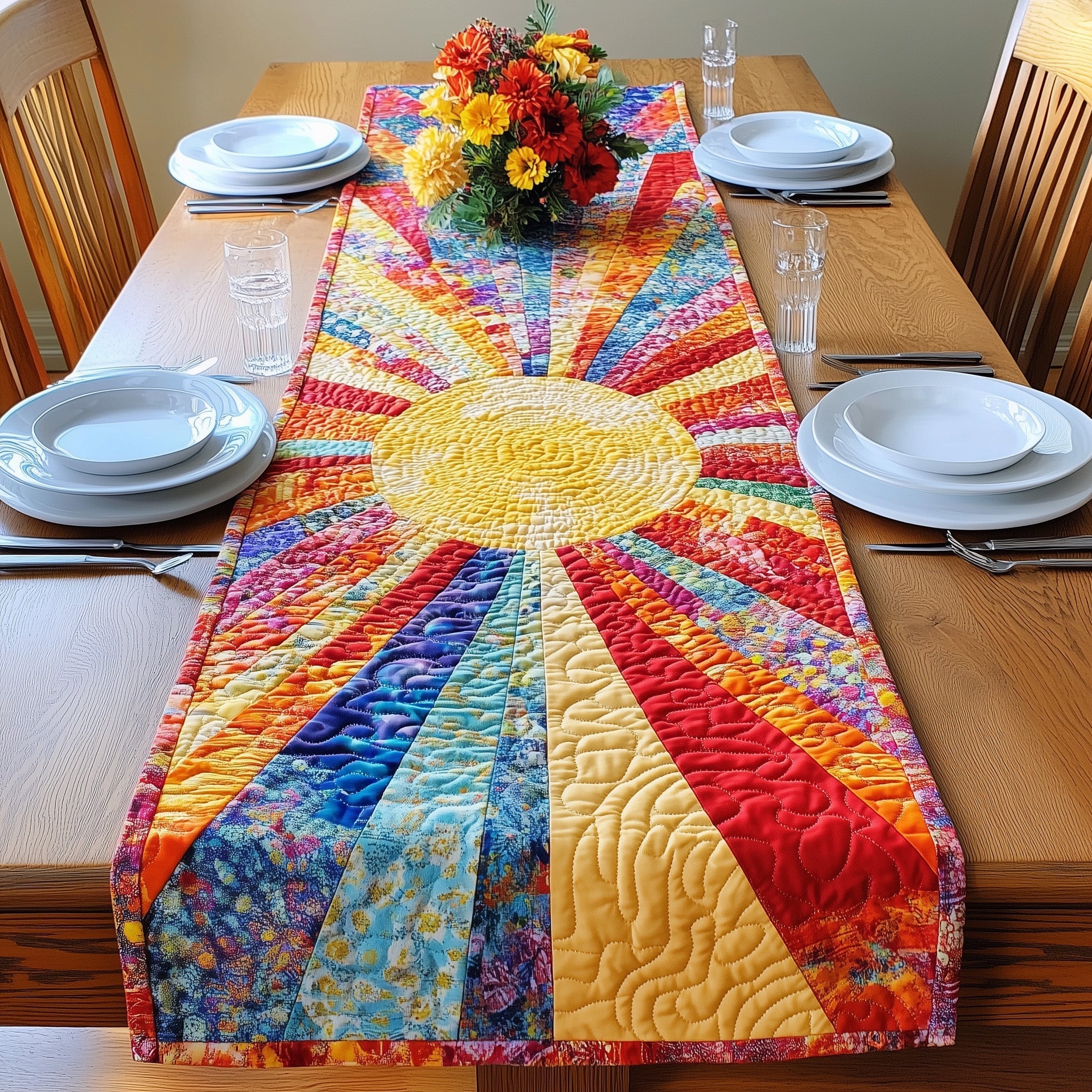 Radiant Sun Quilted Table Runner GFTONL4690